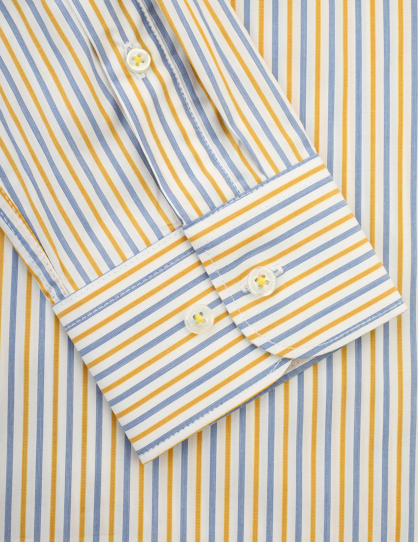 Striped  Hunyadi Yellow & White Cotton  Casual Shirt