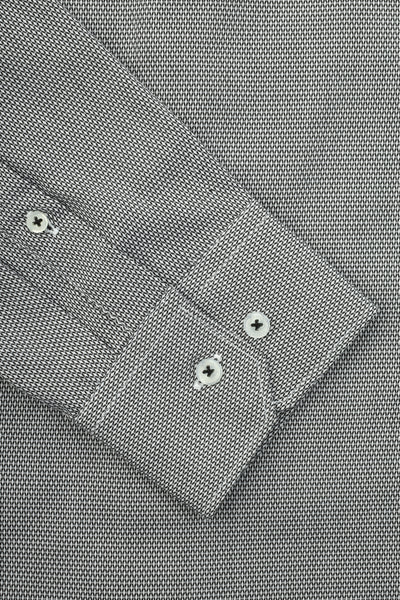patterned White & Black Cotton Simi Classic Shirt