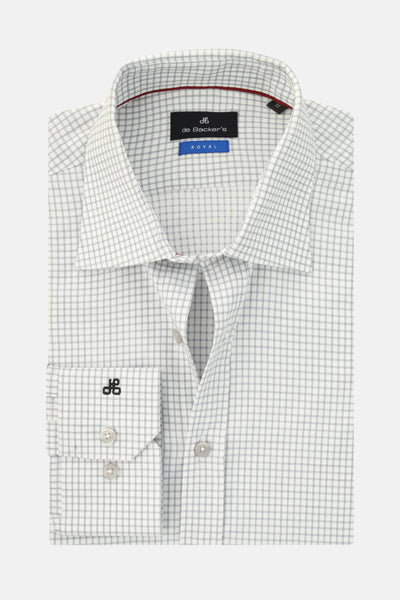 Checked White & Gray Simi Classic Shirt