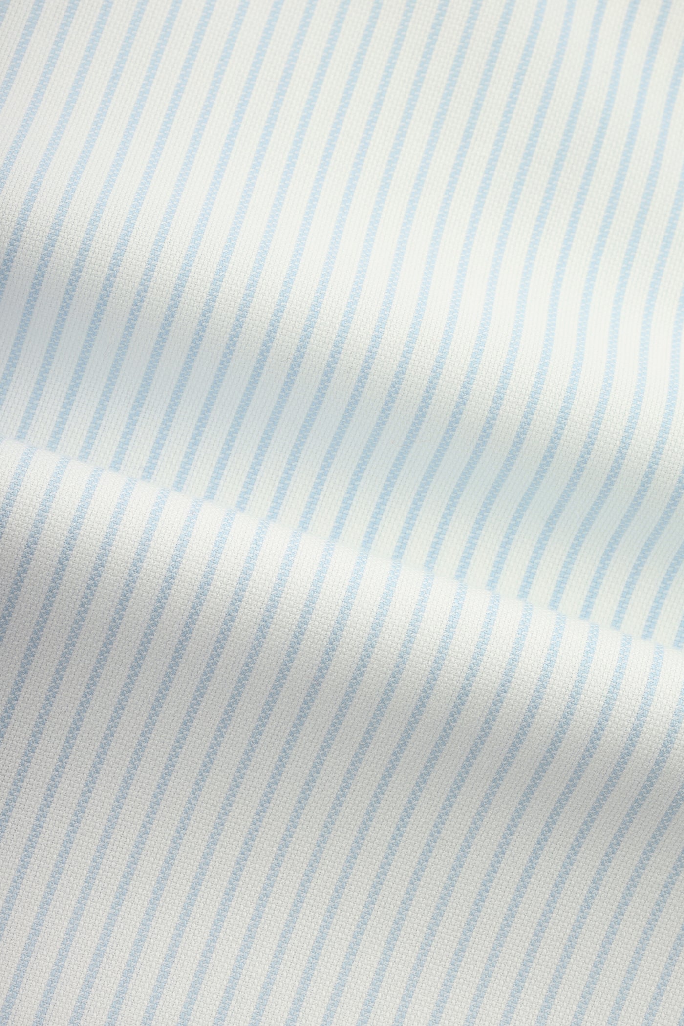 Striped White  & Light Blue Cotton Smart Casual Shirt