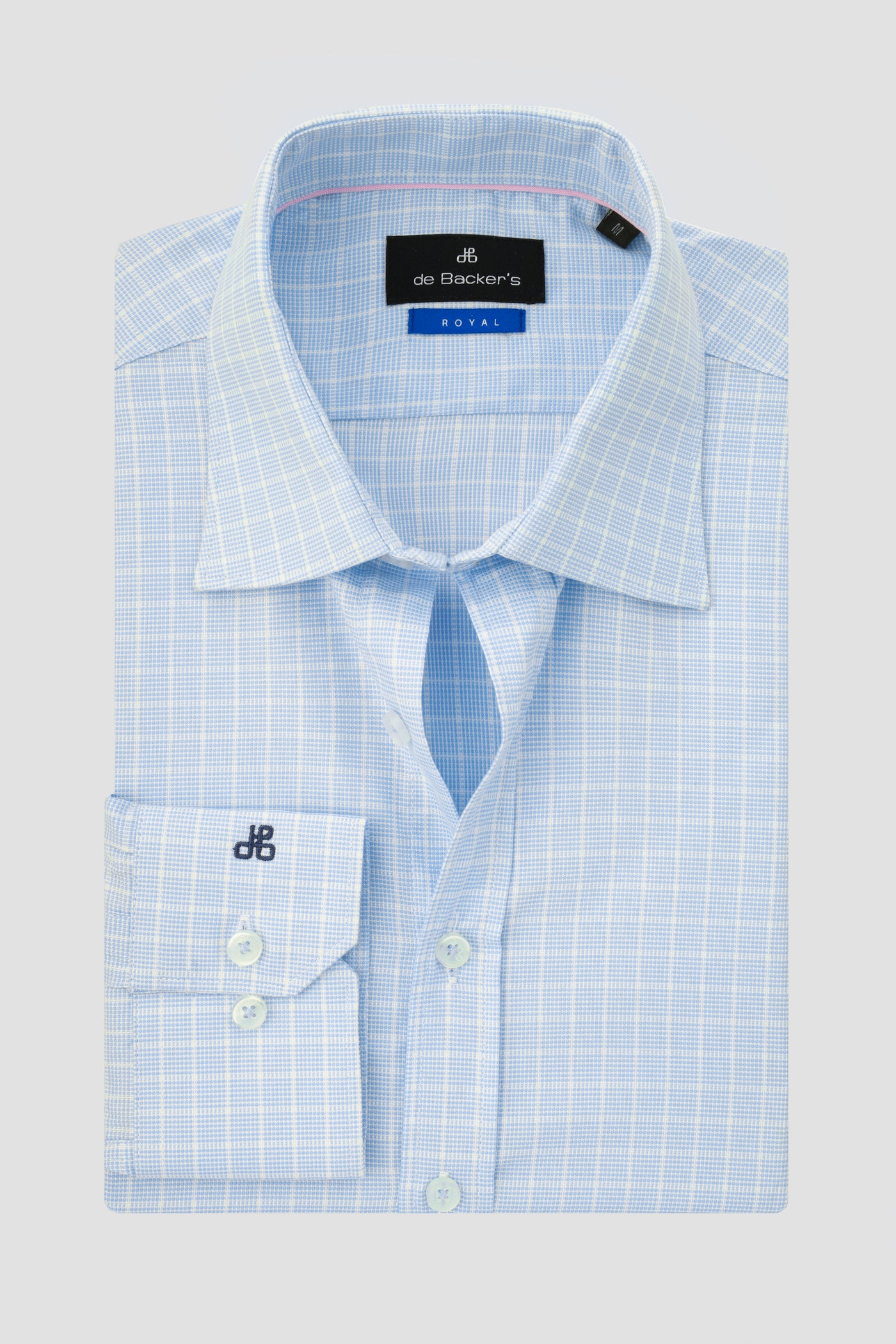 Checked Light Blue & White Smart Casual Shirt