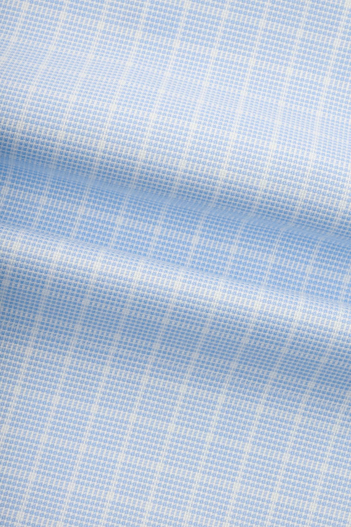 Checked Light Blue & White Smart Casual Shirt