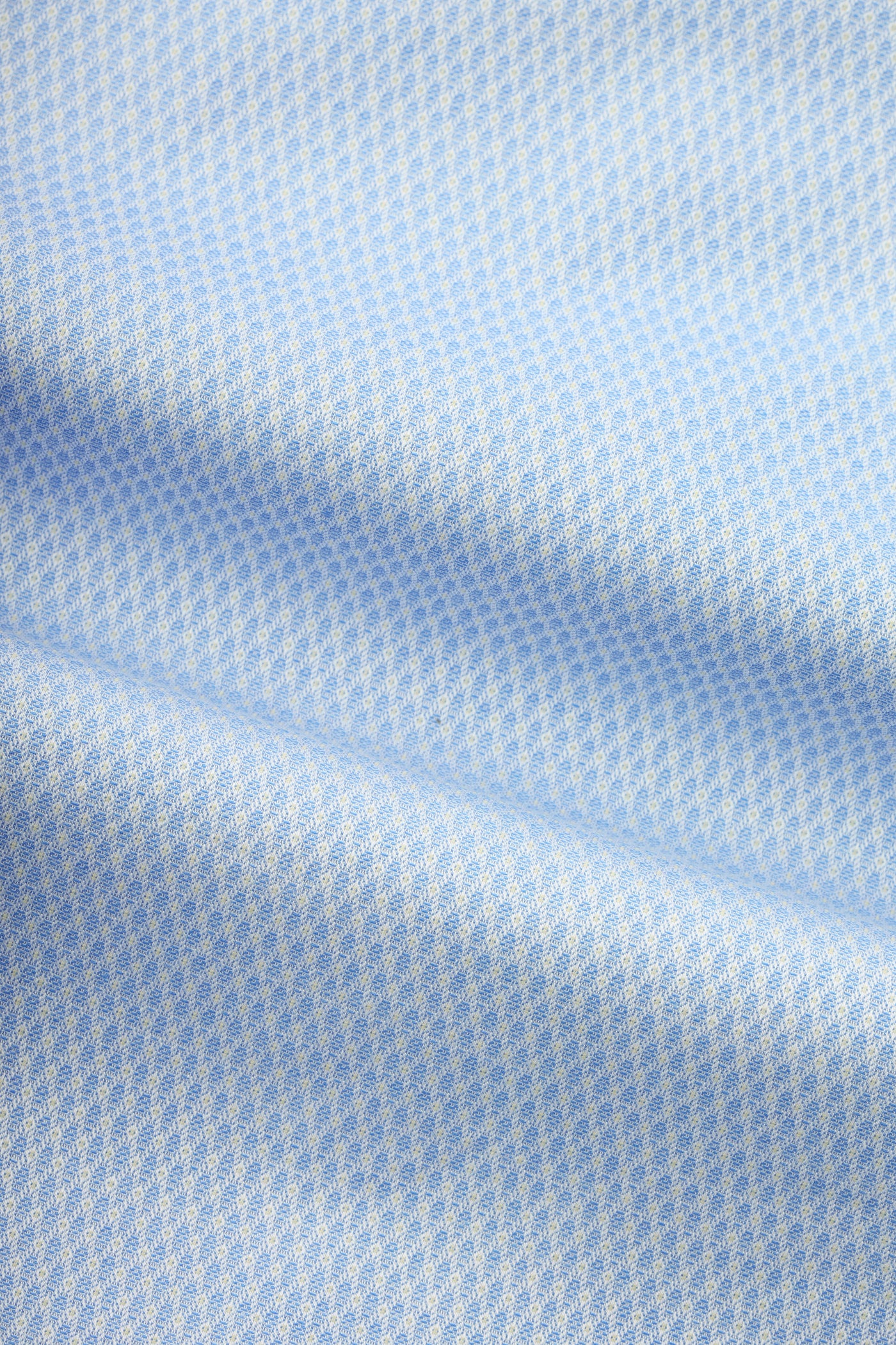 Patterned Light Blue &White Cotton Simi Classic Shirt