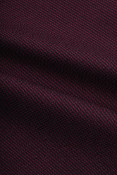 Jaquard Black  & Dark Red Cotton Smart Casual Shirt
