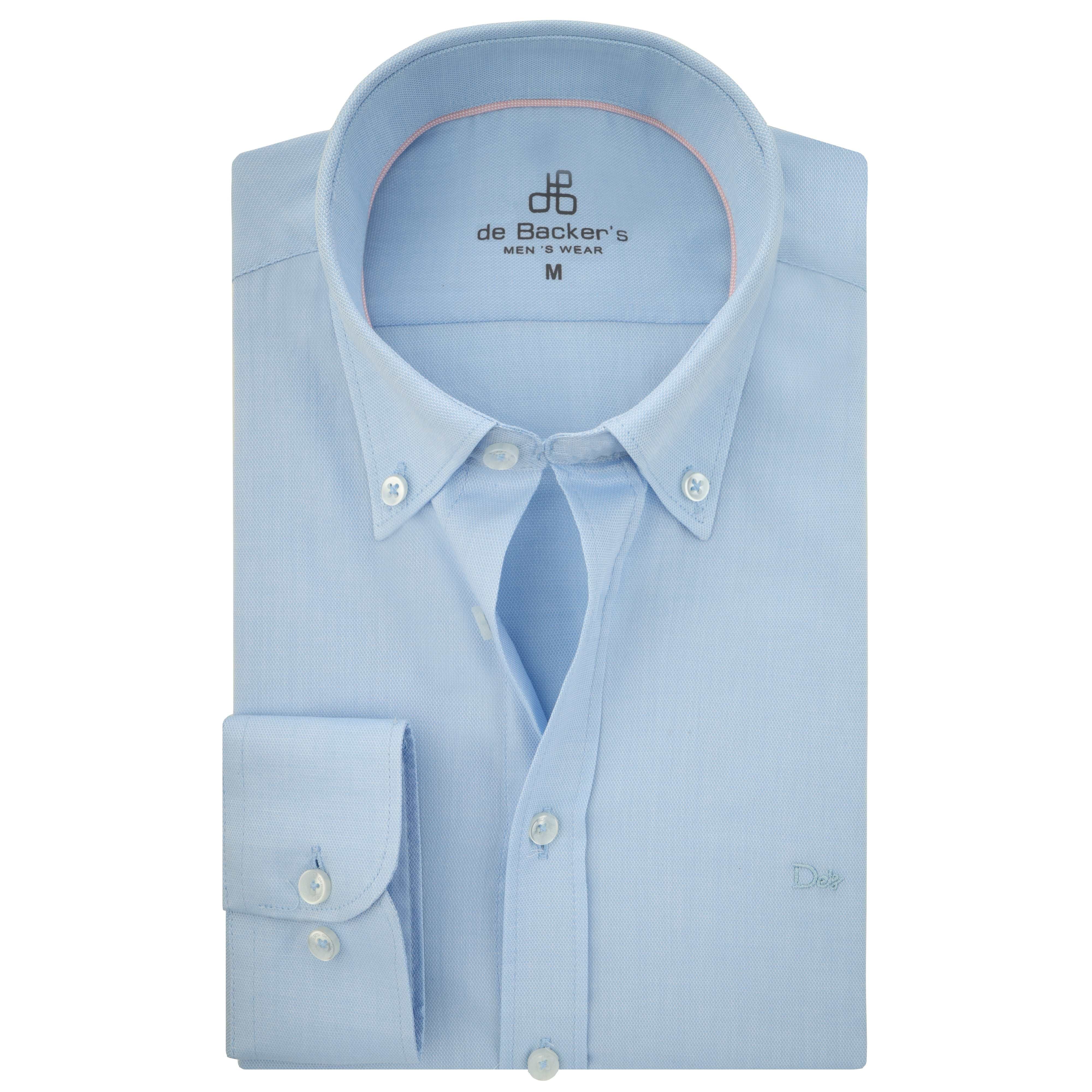 Light Blue Pique Casual SHIRT