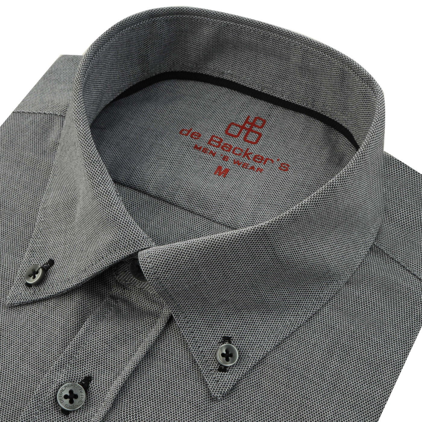 Gray Pique Casual Shirt