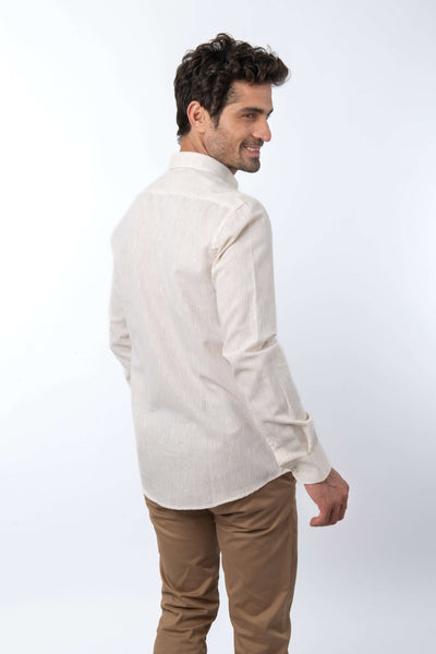 Linen Look  Cotton Linen Coloured Casual Shirt