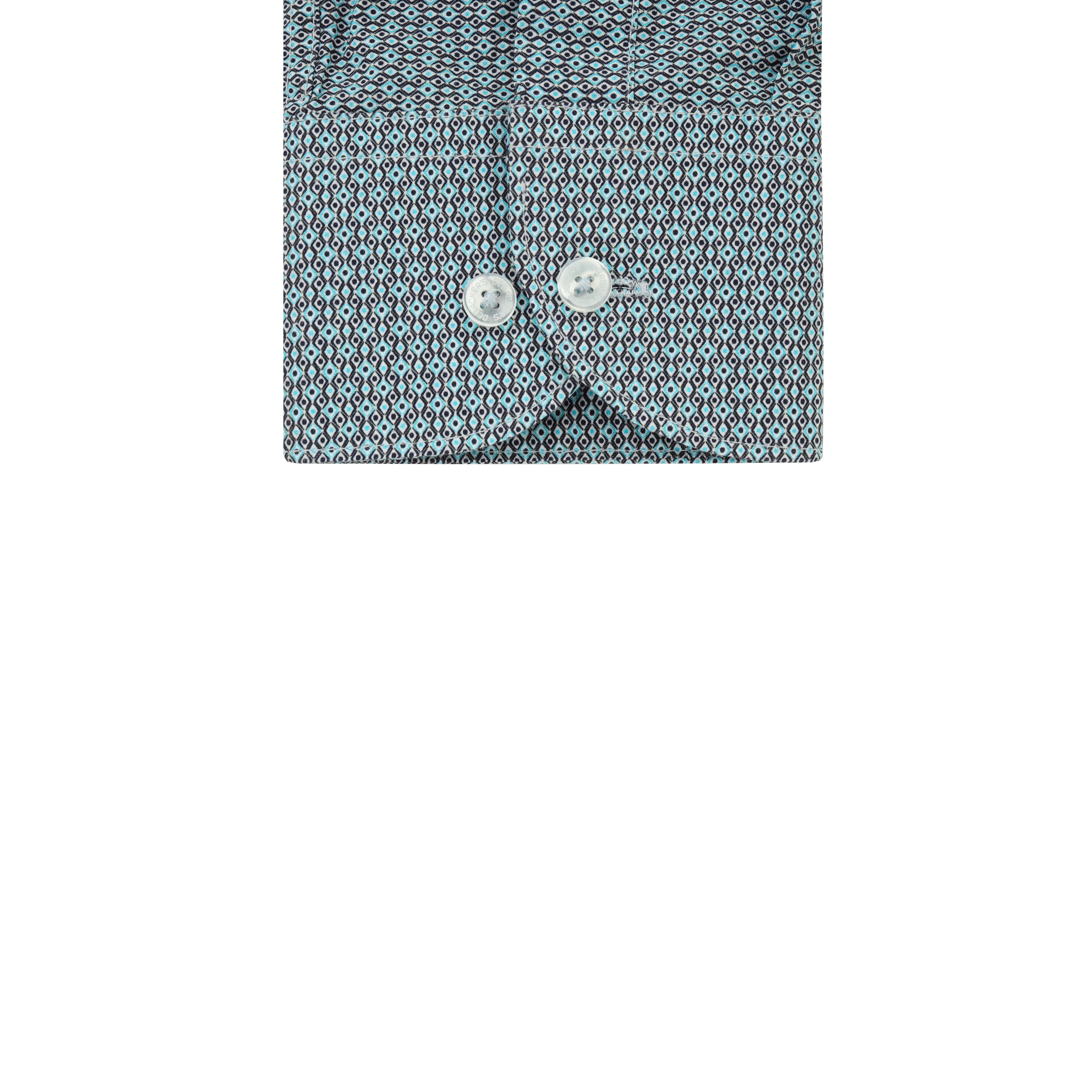 Printed Turquoise Cotton  Casual Shirt