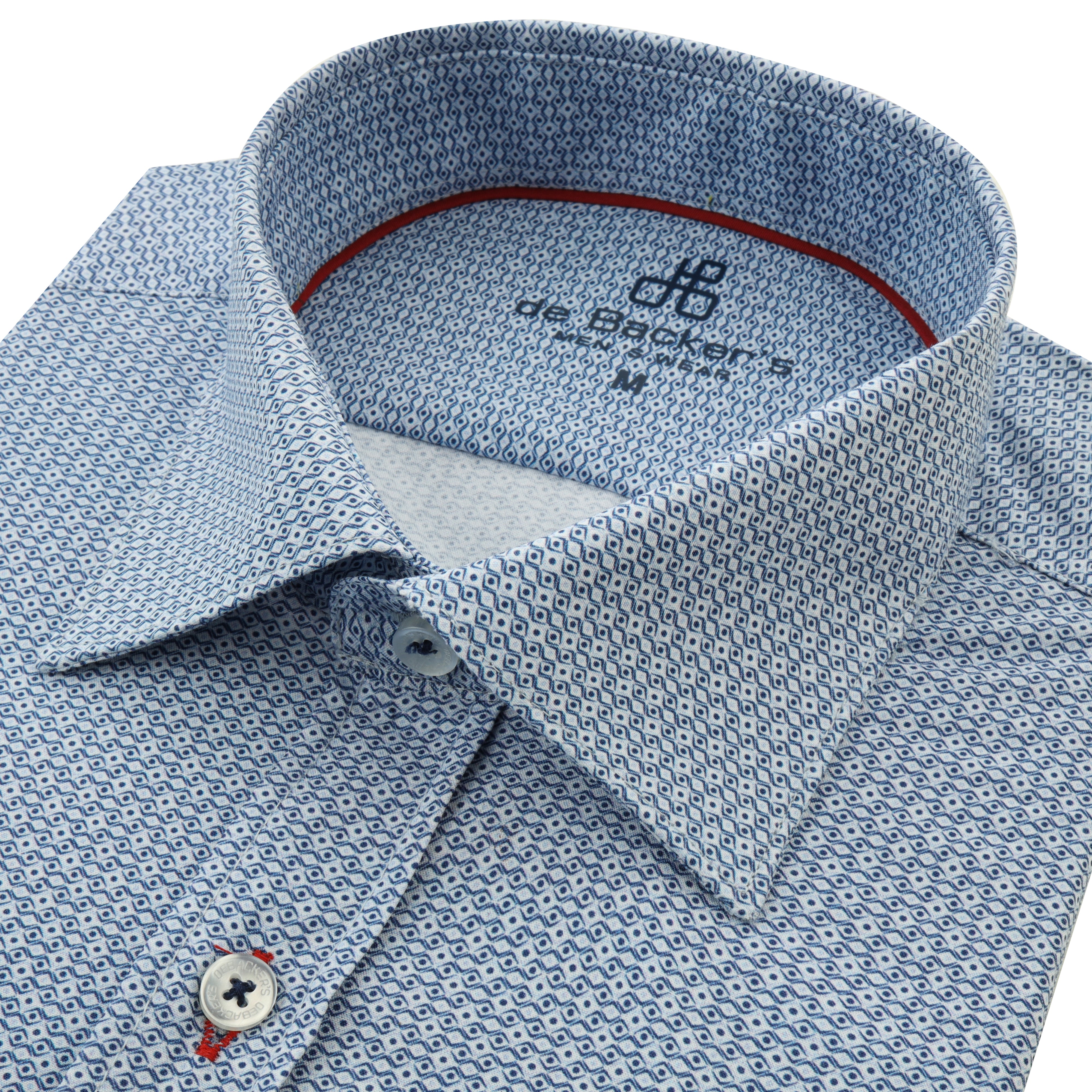 Printed  Light Blue Cotton Casual Shirt