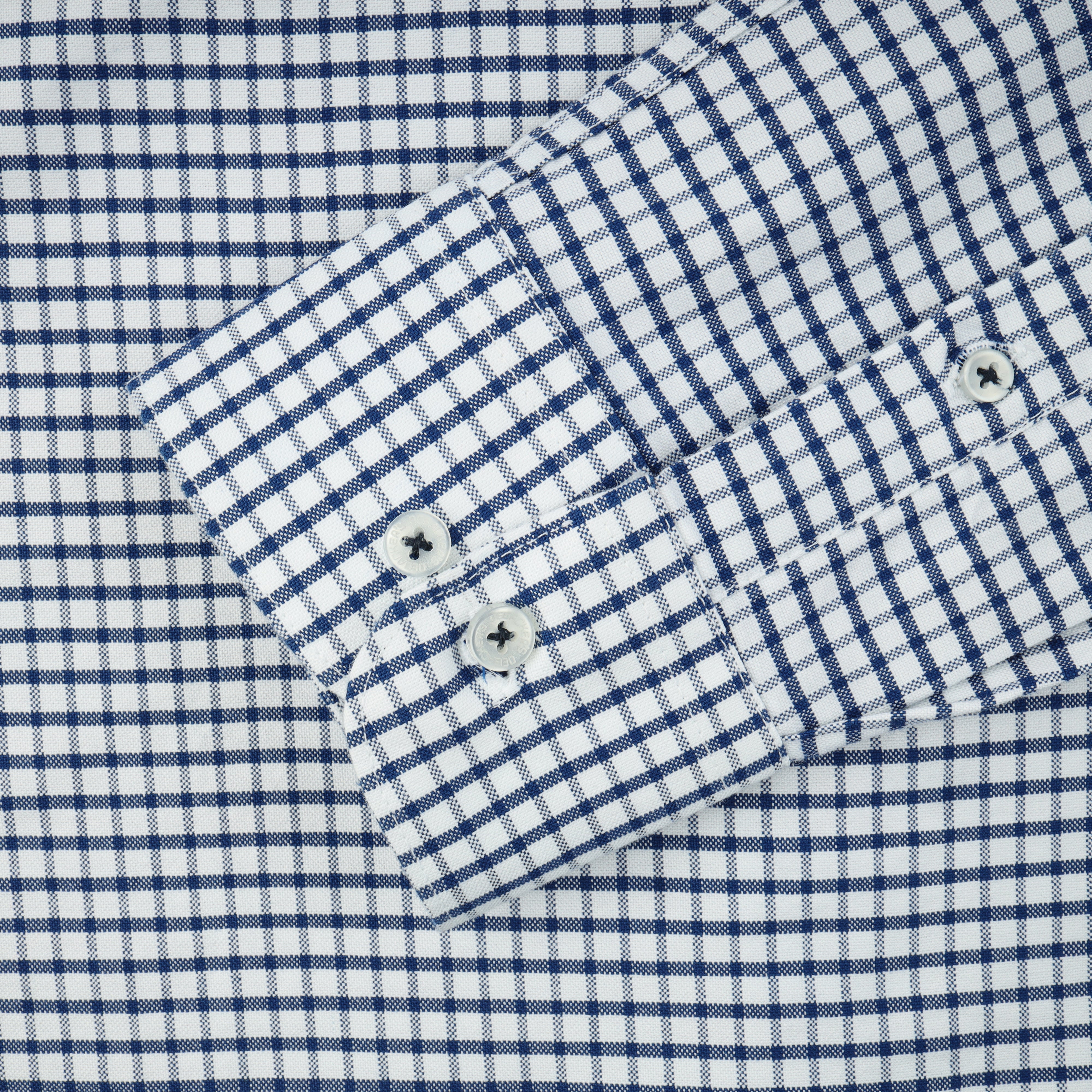 White & Blue Checked Oxford Casual Shirt