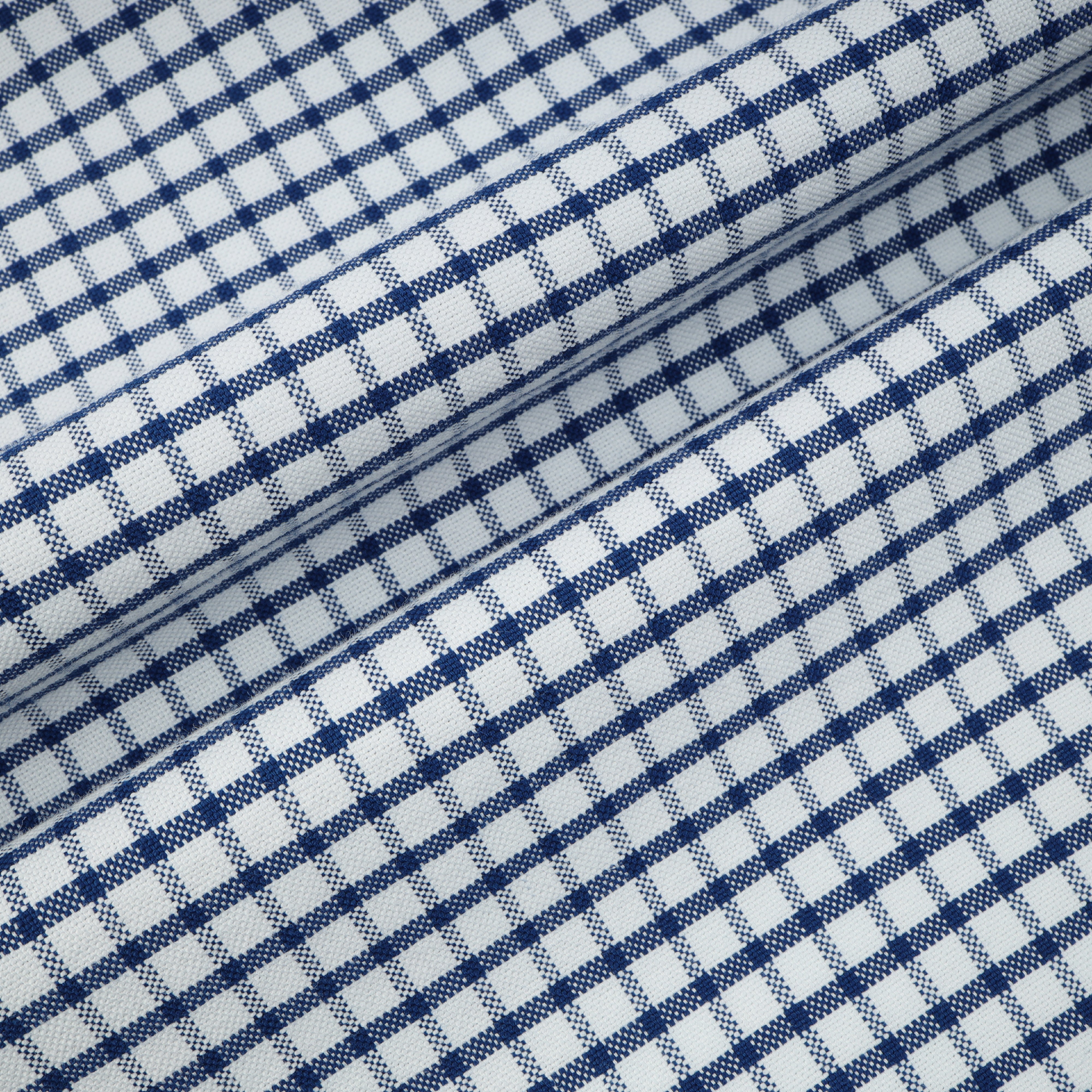 White & Blue Checked Oxford Casual Shirt