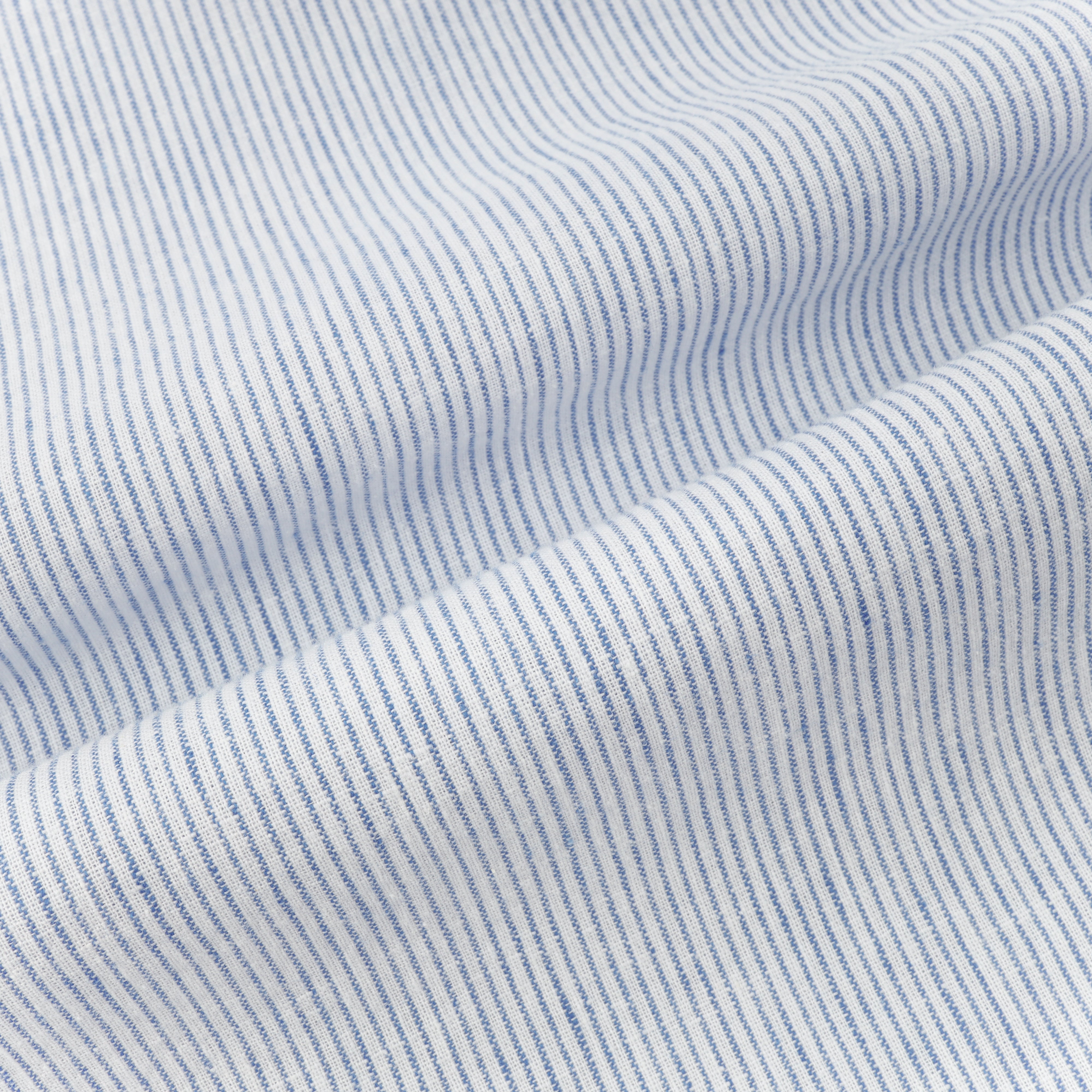 Striped White & Light Blue Casual Shirt