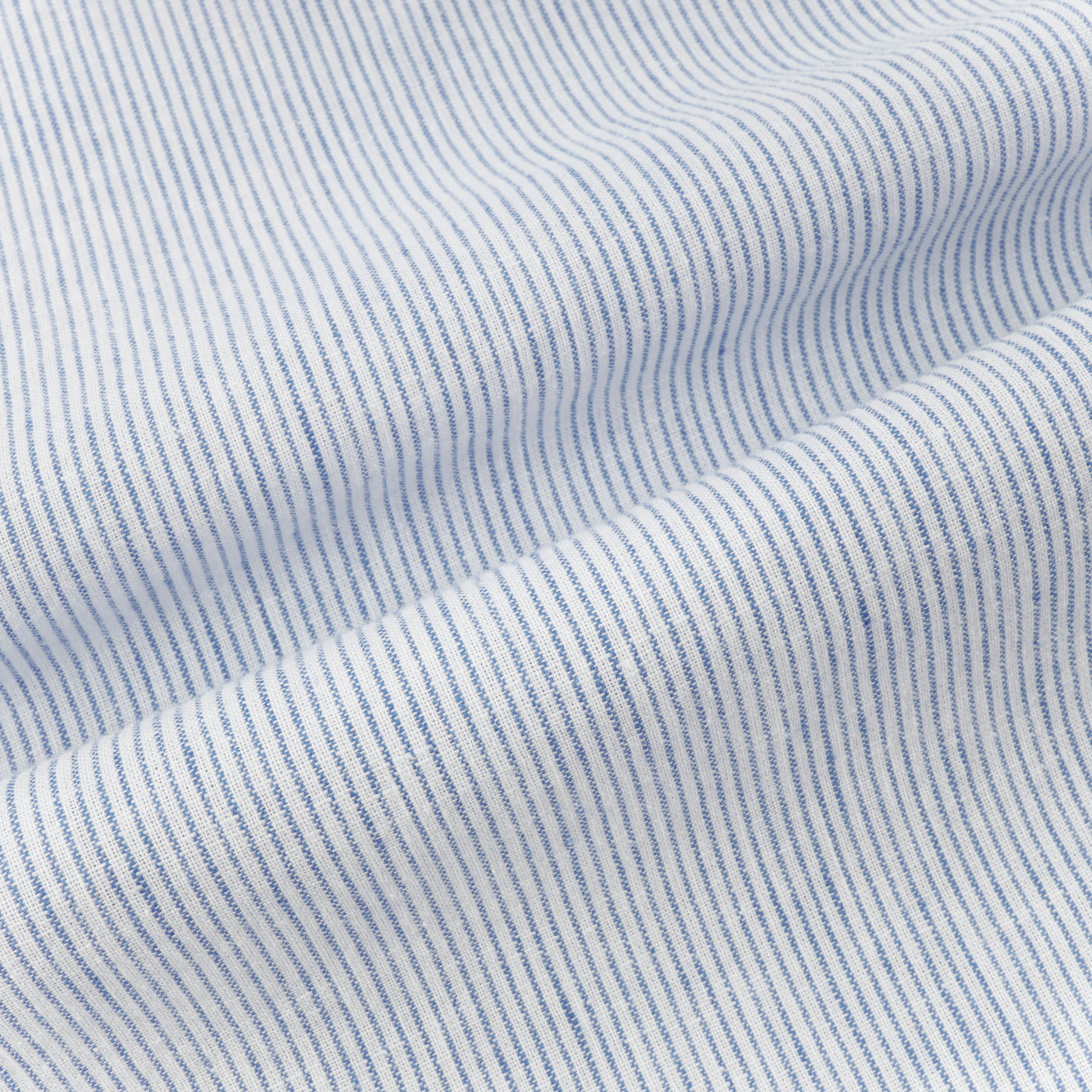 Striped White & Light Blue Casual Shirt