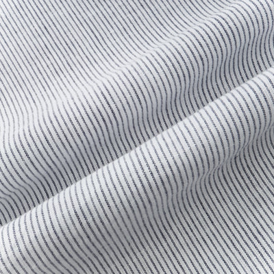Striped  Black & White Linen  Casual Shirt