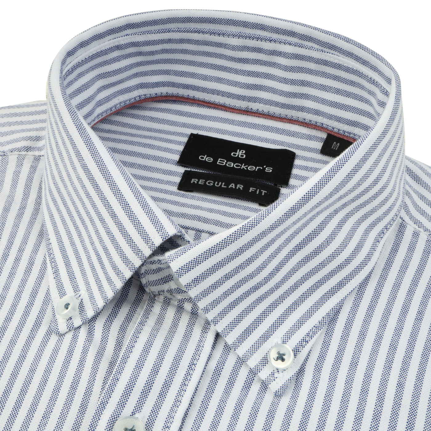 Striped White & Light Blue  Oxford Casual Shirt