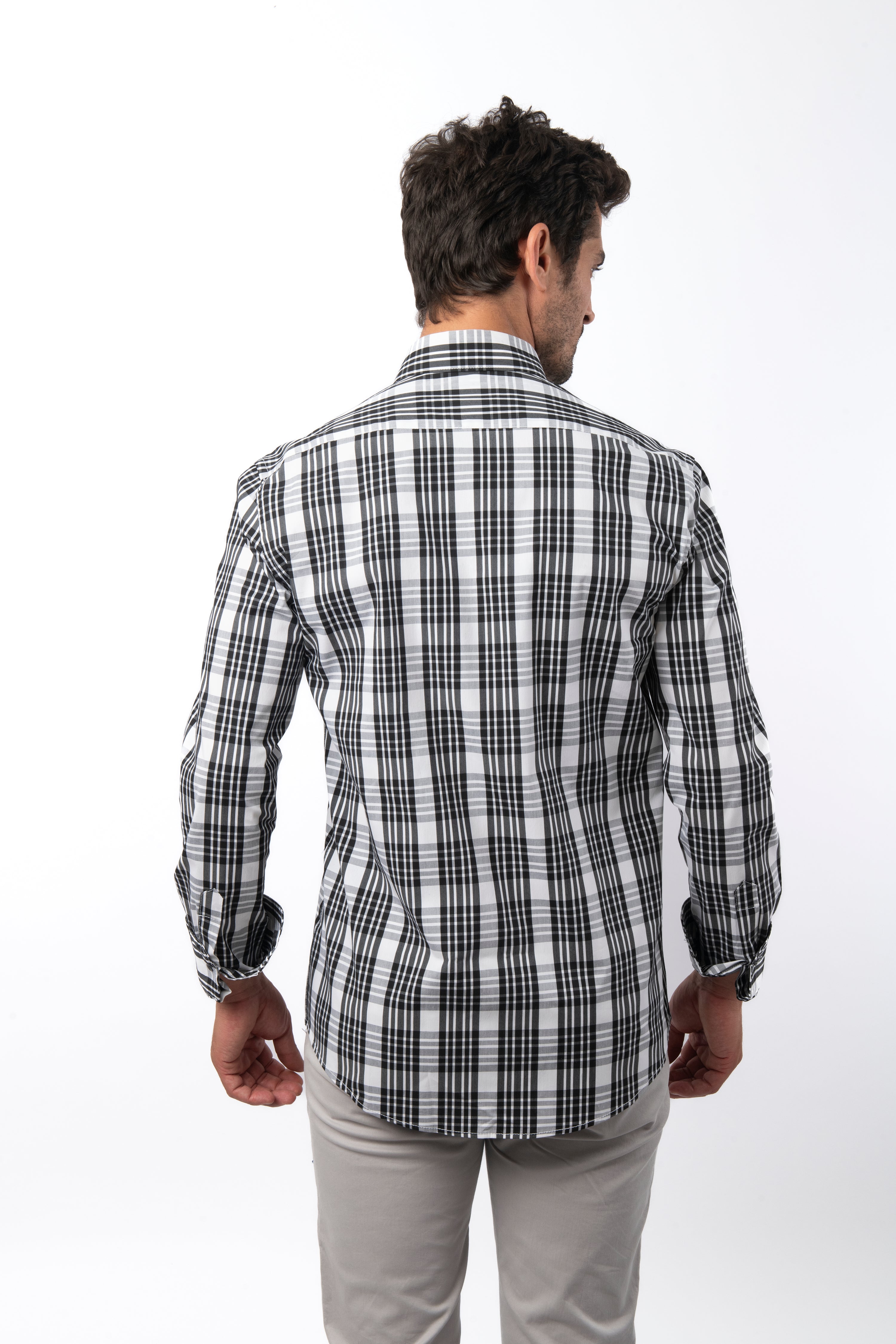 Striped Black Cotton  Casual Shirt