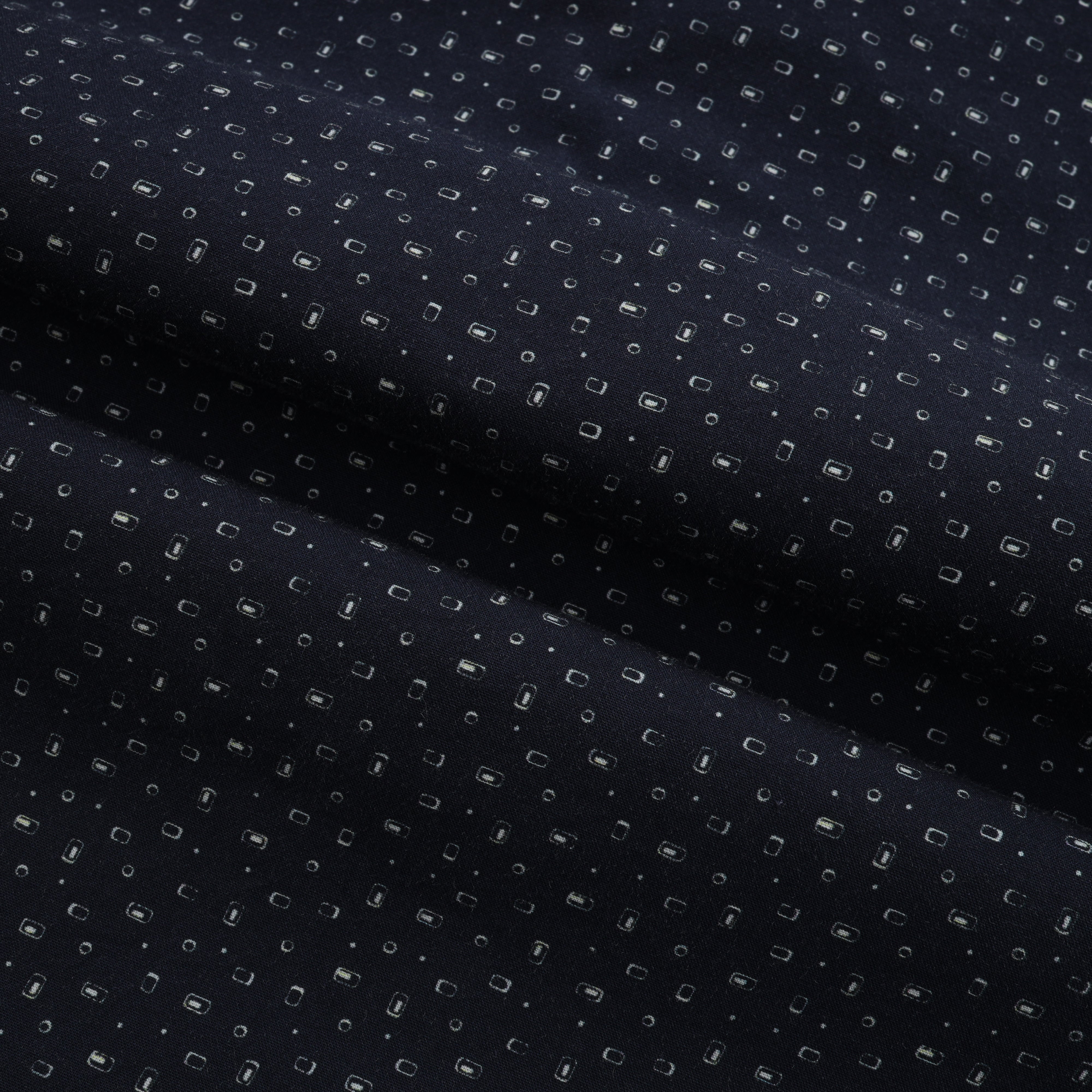 Printed Navy Casual Shirt - 3
