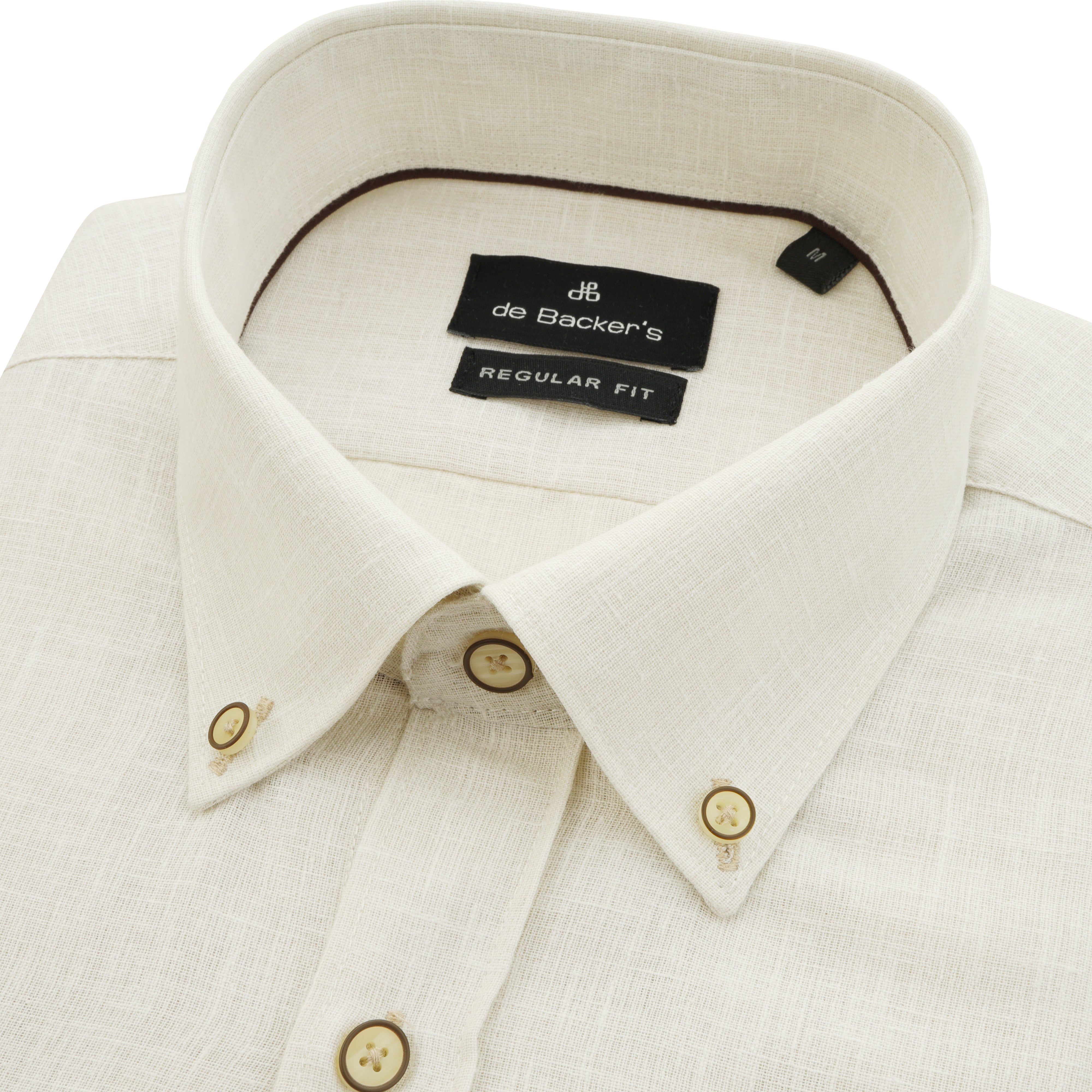 Jacquard Ivory Linen Casual Shirt