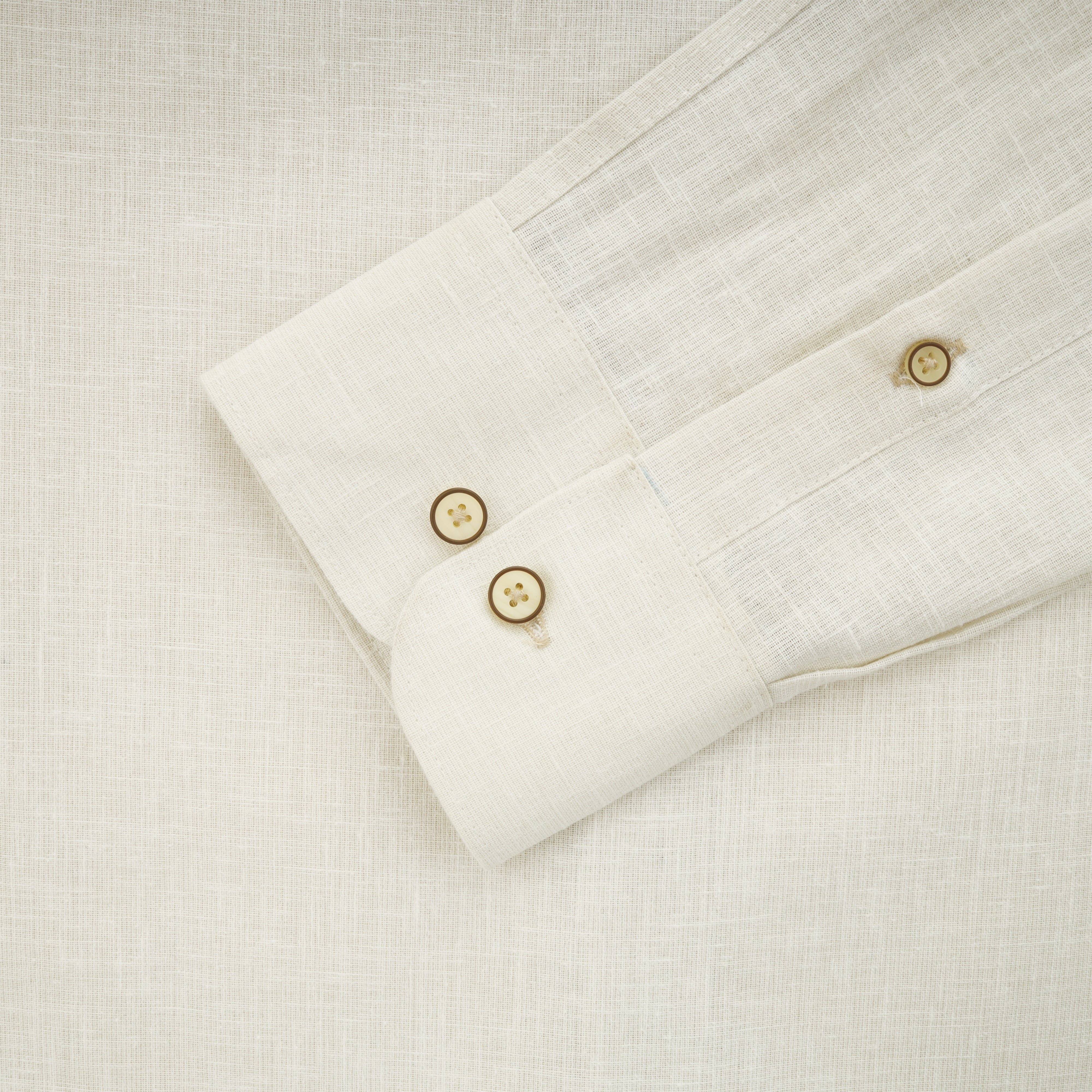 Jacquard Ivory Linen Casual Shirt