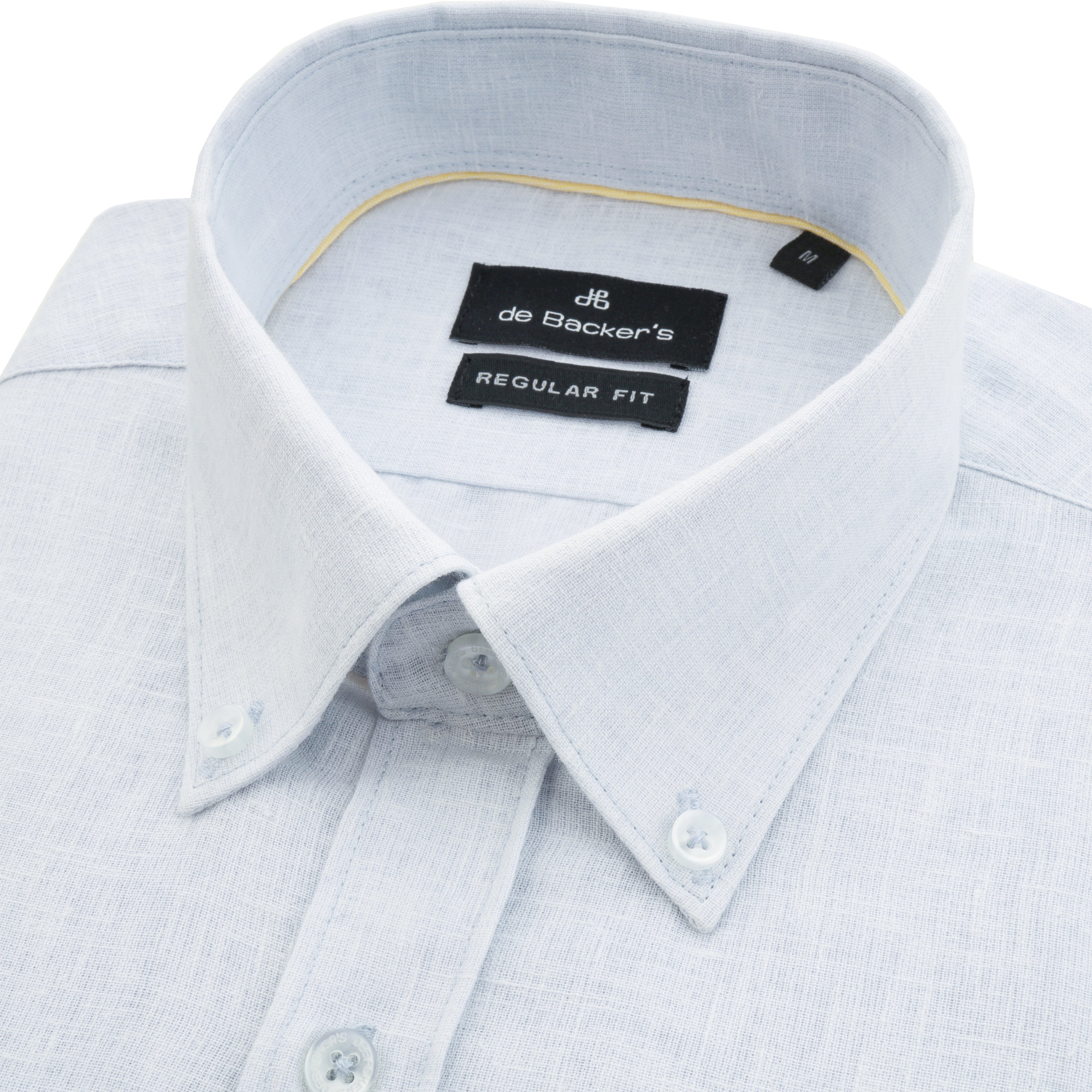 Jacquard Light Blue Linen Casual Shirt