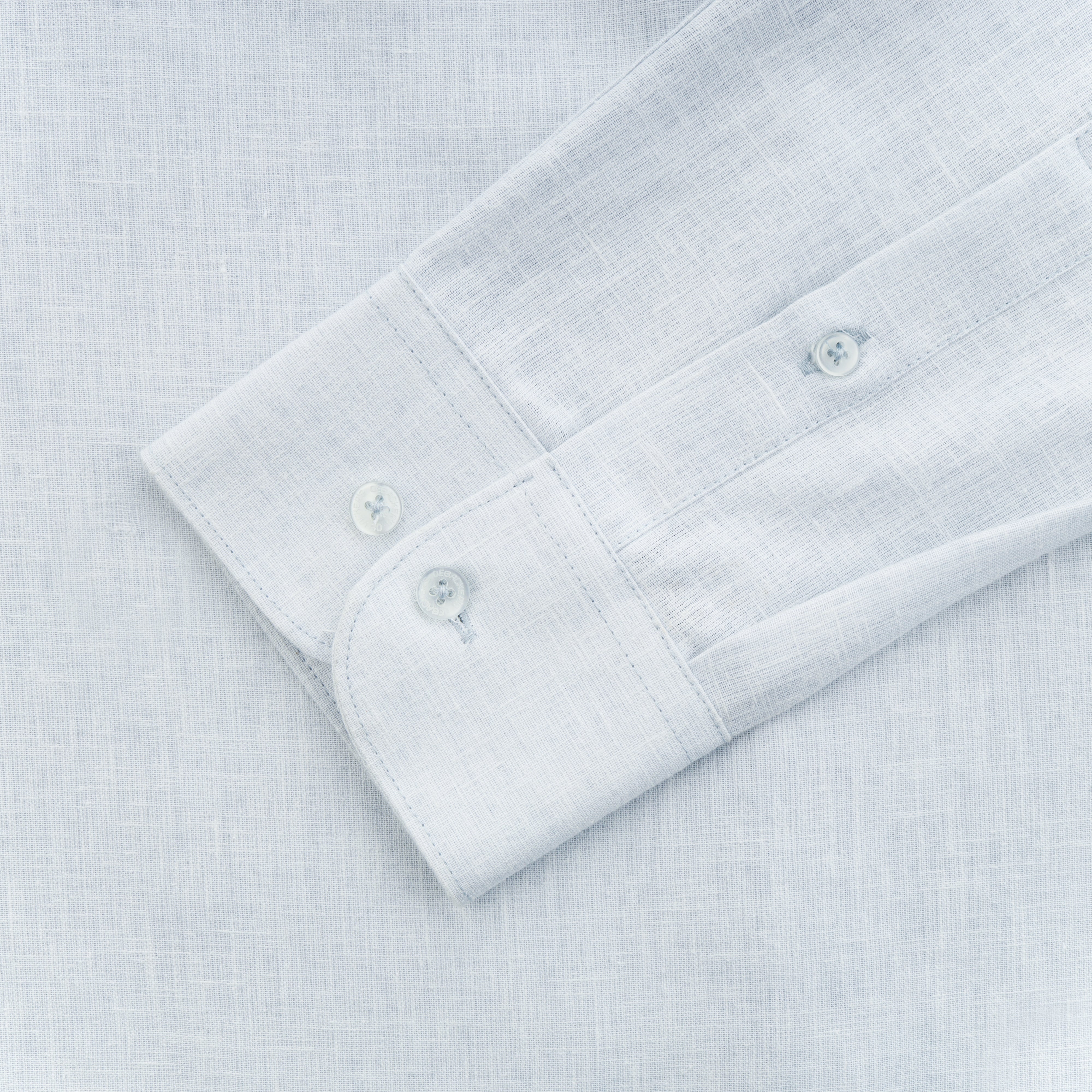 Jacquard Light Blue Linen Casual Shirt