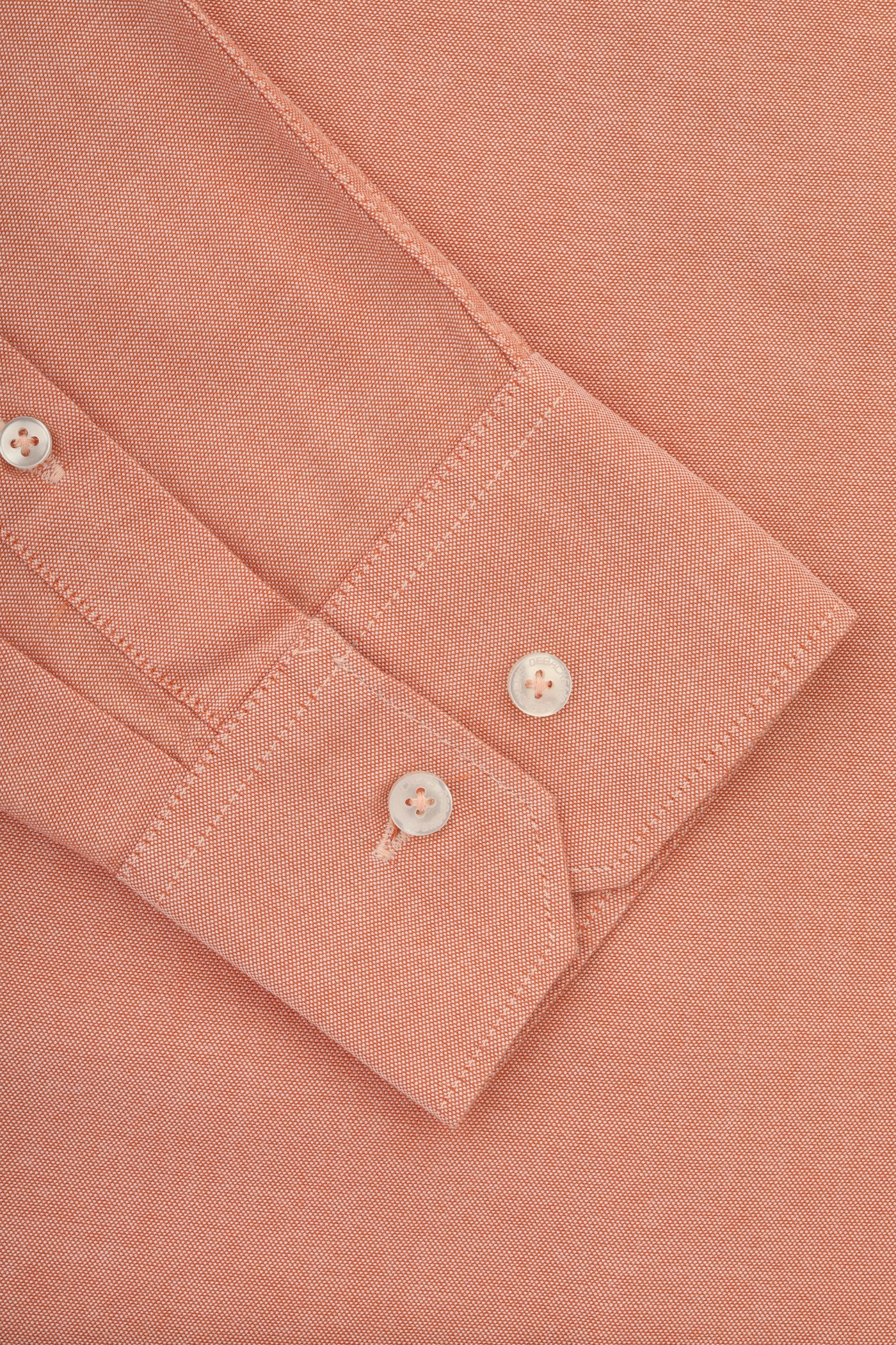 Solid Oxford Atomic Tangerine Cotton Casual Shirt