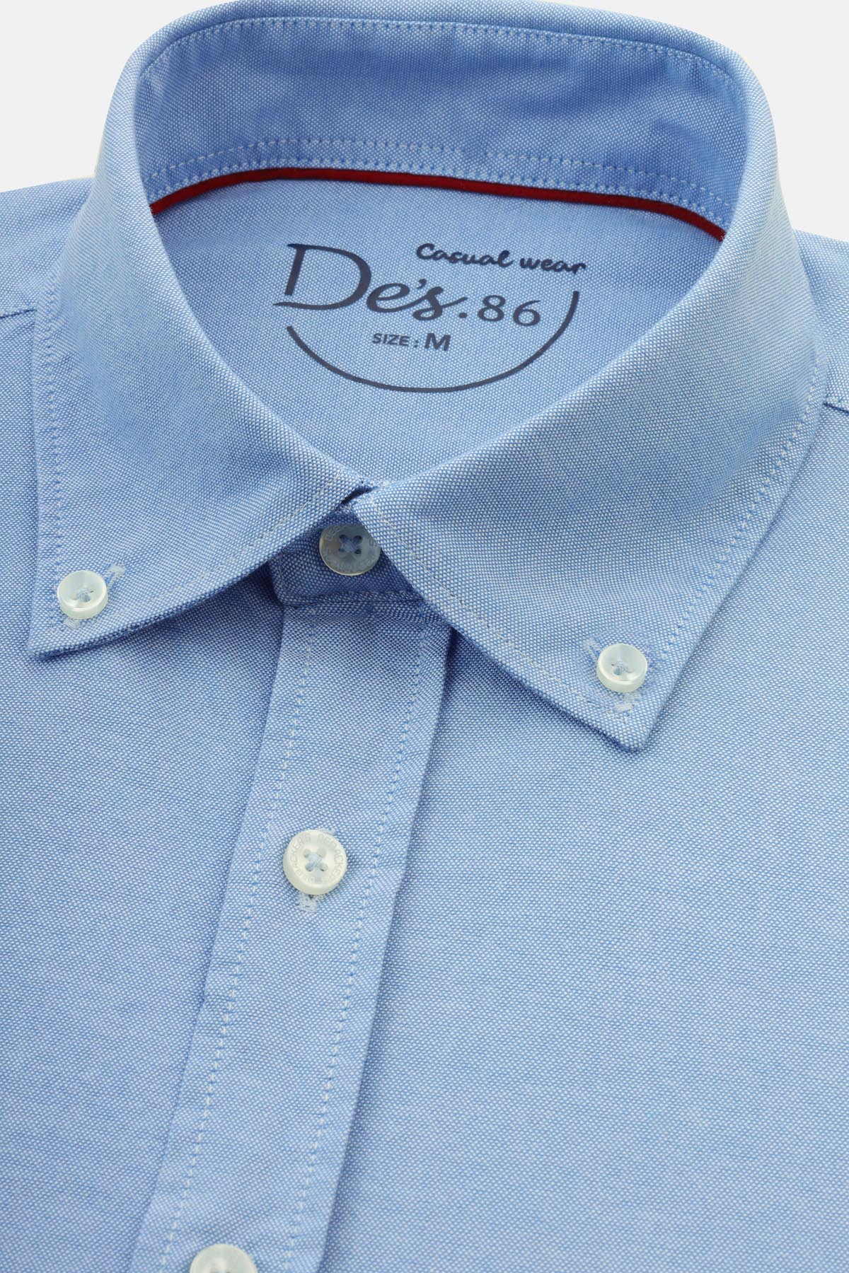 Solid Oxford Light Blue Cotton Casual Shirt