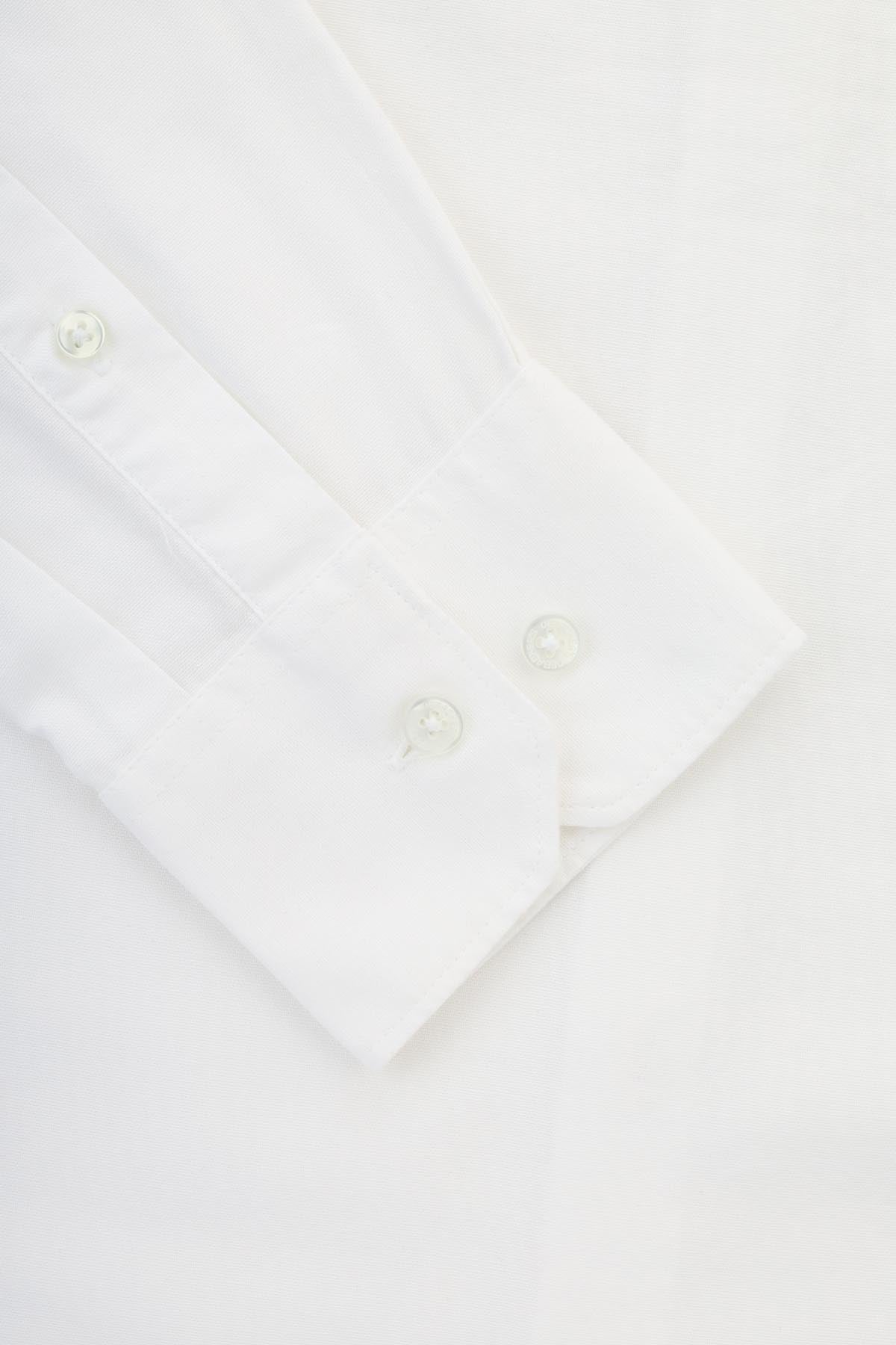 Solid Oxford Off White Cotton Casual Shirt