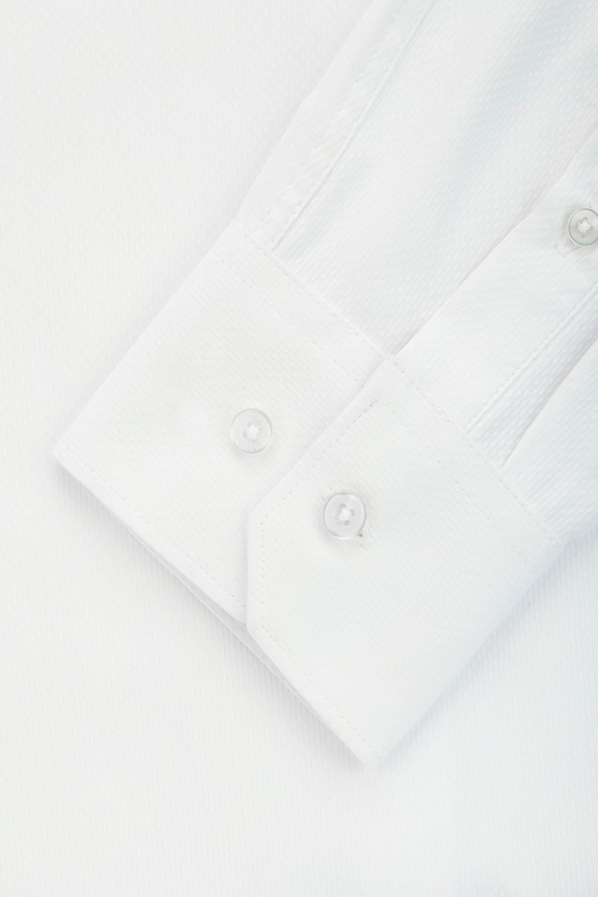Jacquard White Classic Shirt - 3