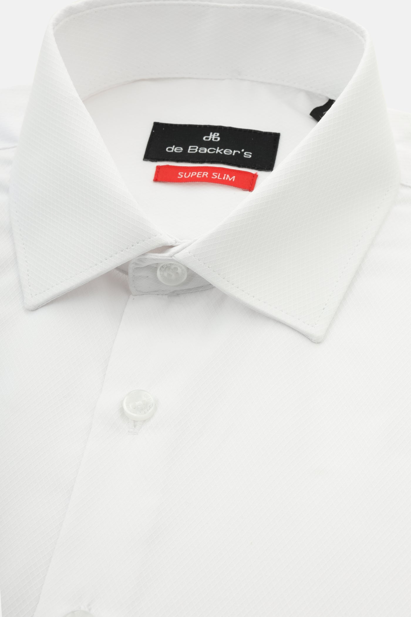 Jacquard White Super Slim Classic Shirt