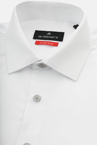 Jacquard White Super Slim Classic Shirt