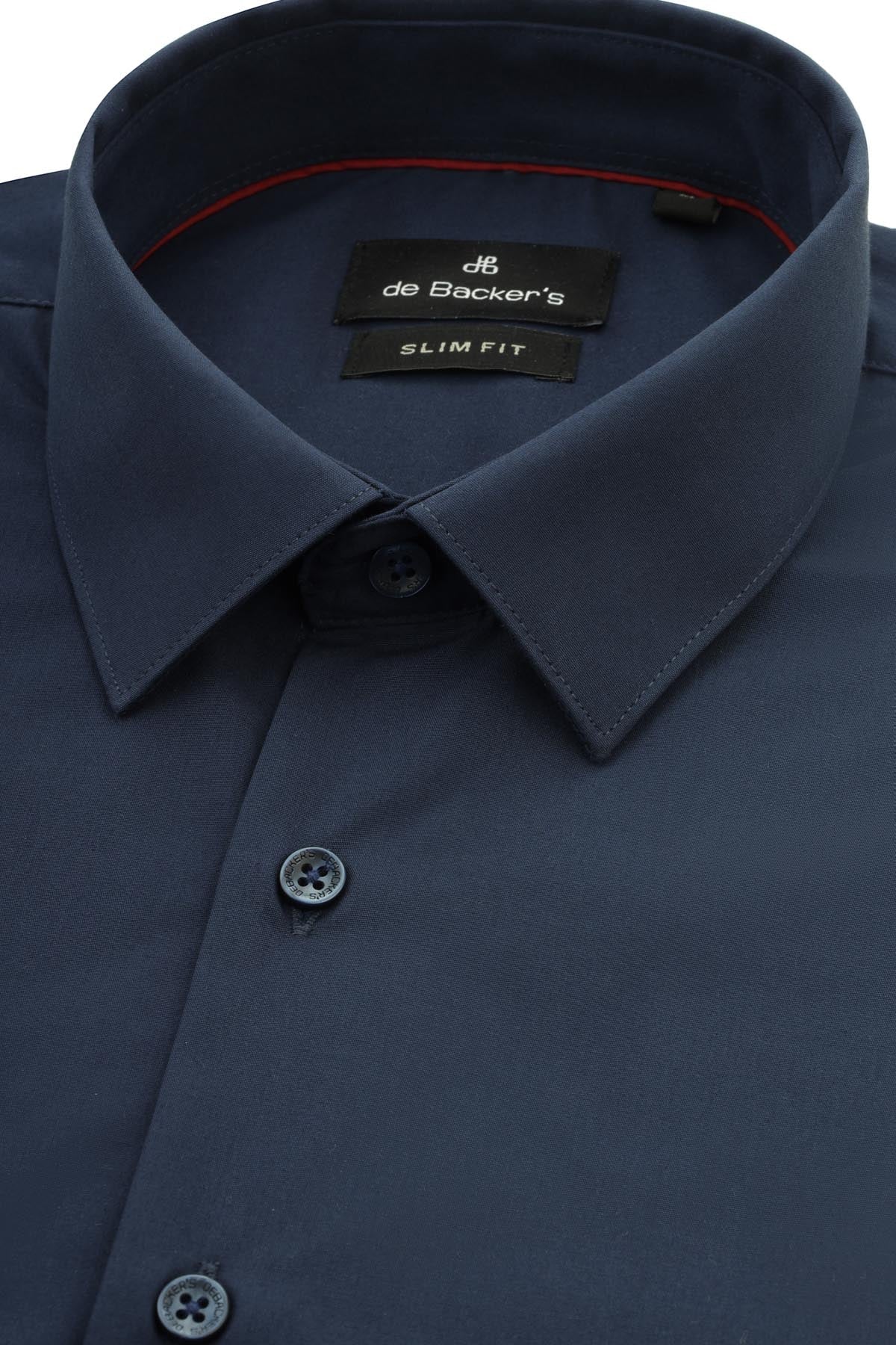 Dacron Solid Navy Classic Shirt - 4