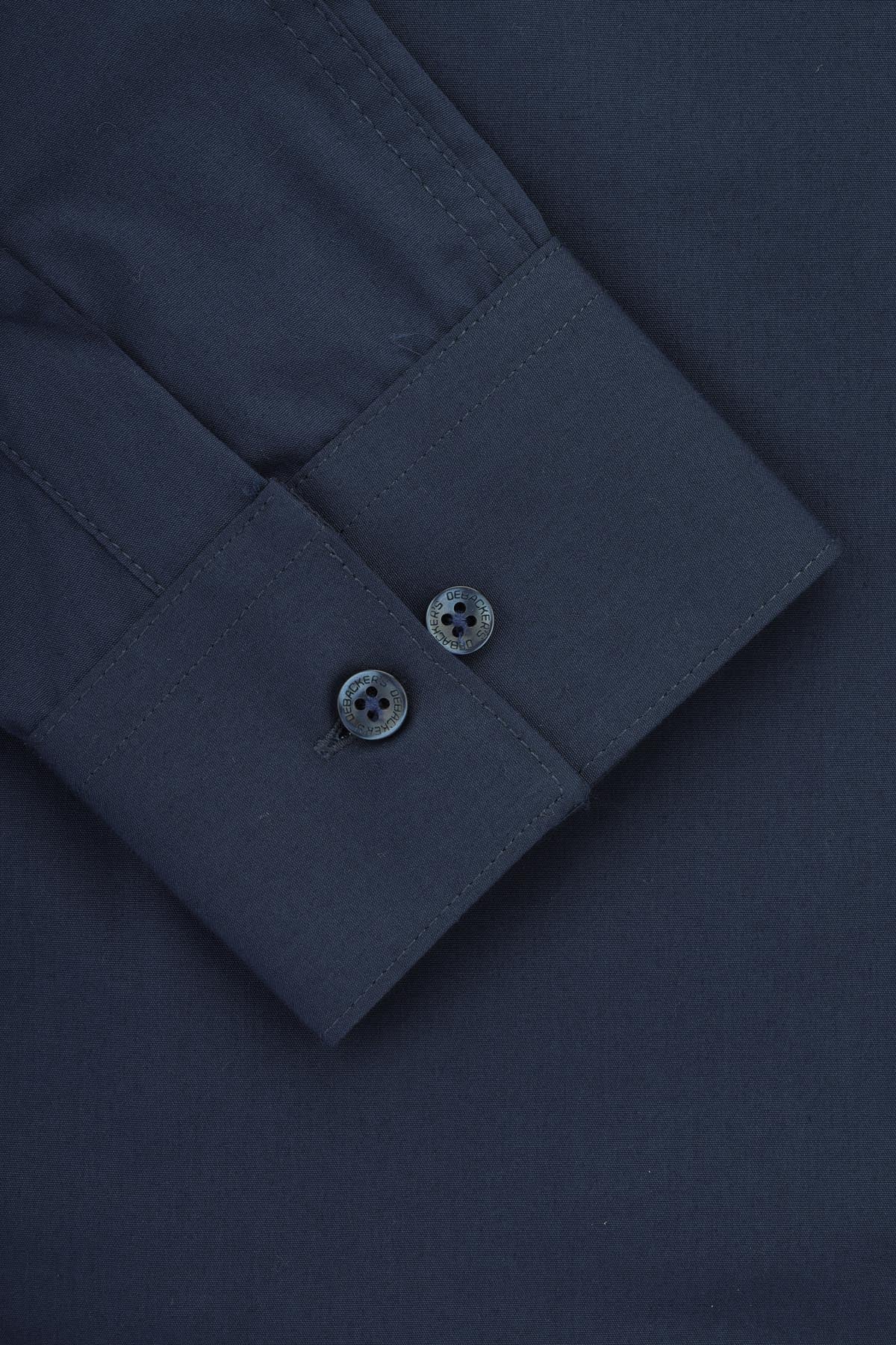 Dacron Solid Navy Classic Shirt - 3
