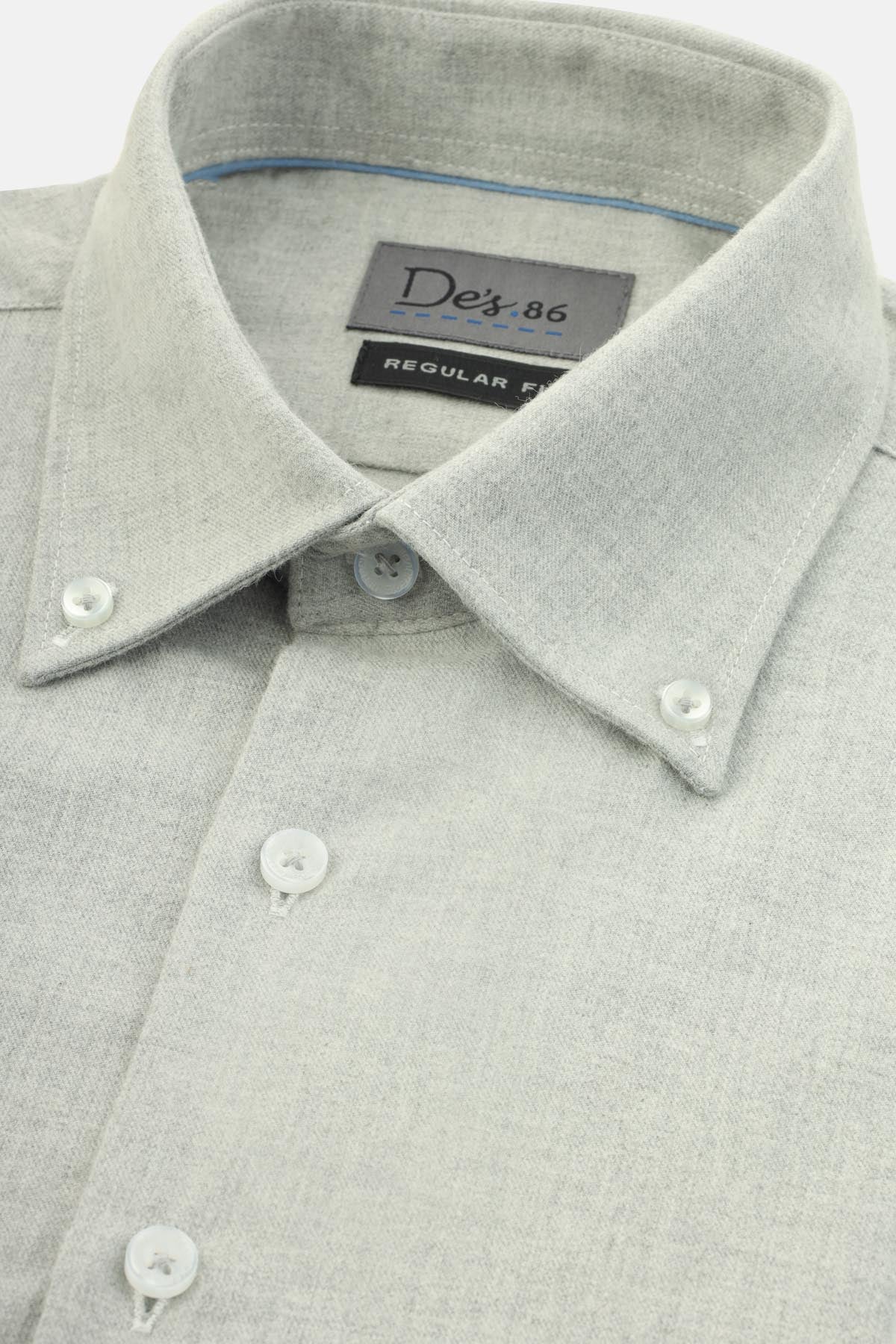 Jacquard Woven Cotton Gray Casual Shirt