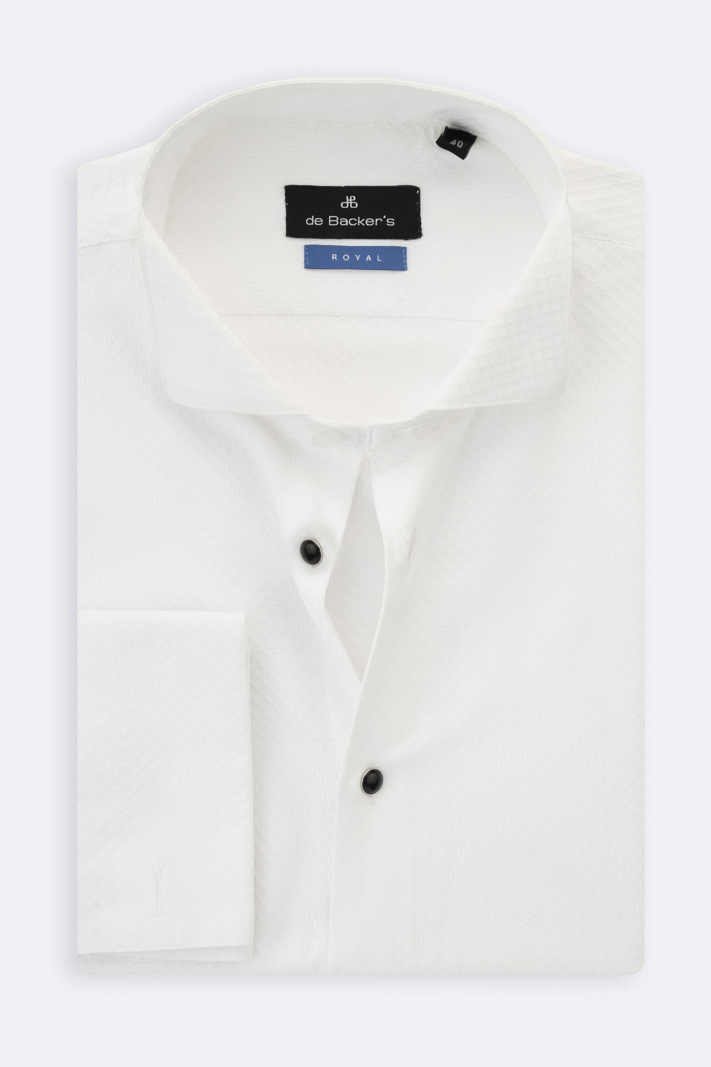 Patterned White Wingtip Shirt