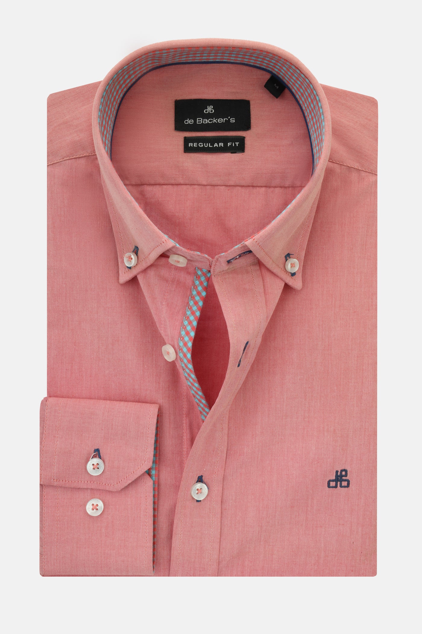 Solid Old Rose Cotton Semi Classic Shirt