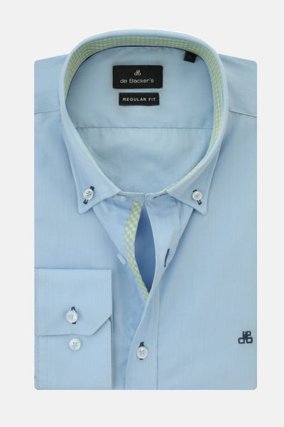Light Blue Cotton  Semi Classic Shirt