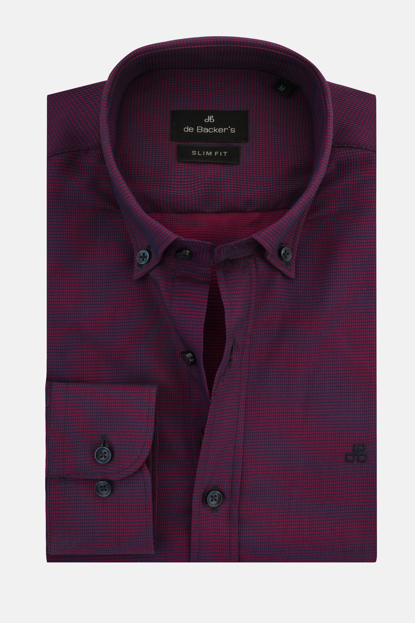 Checked Dark Red Casual Shirt