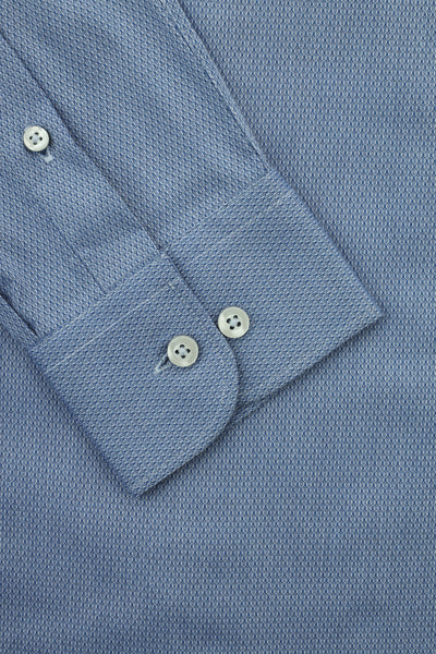Jacquard Silver Lake Blue Casual Shirt