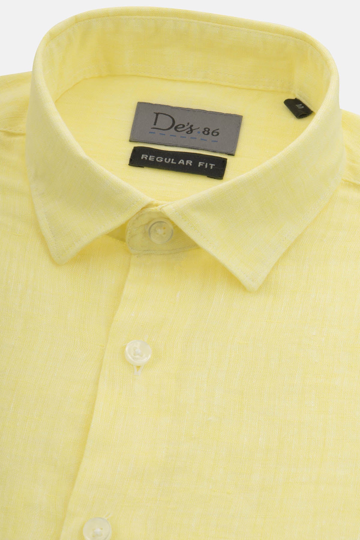 Linen Vanilla Yellow Casual Shirt