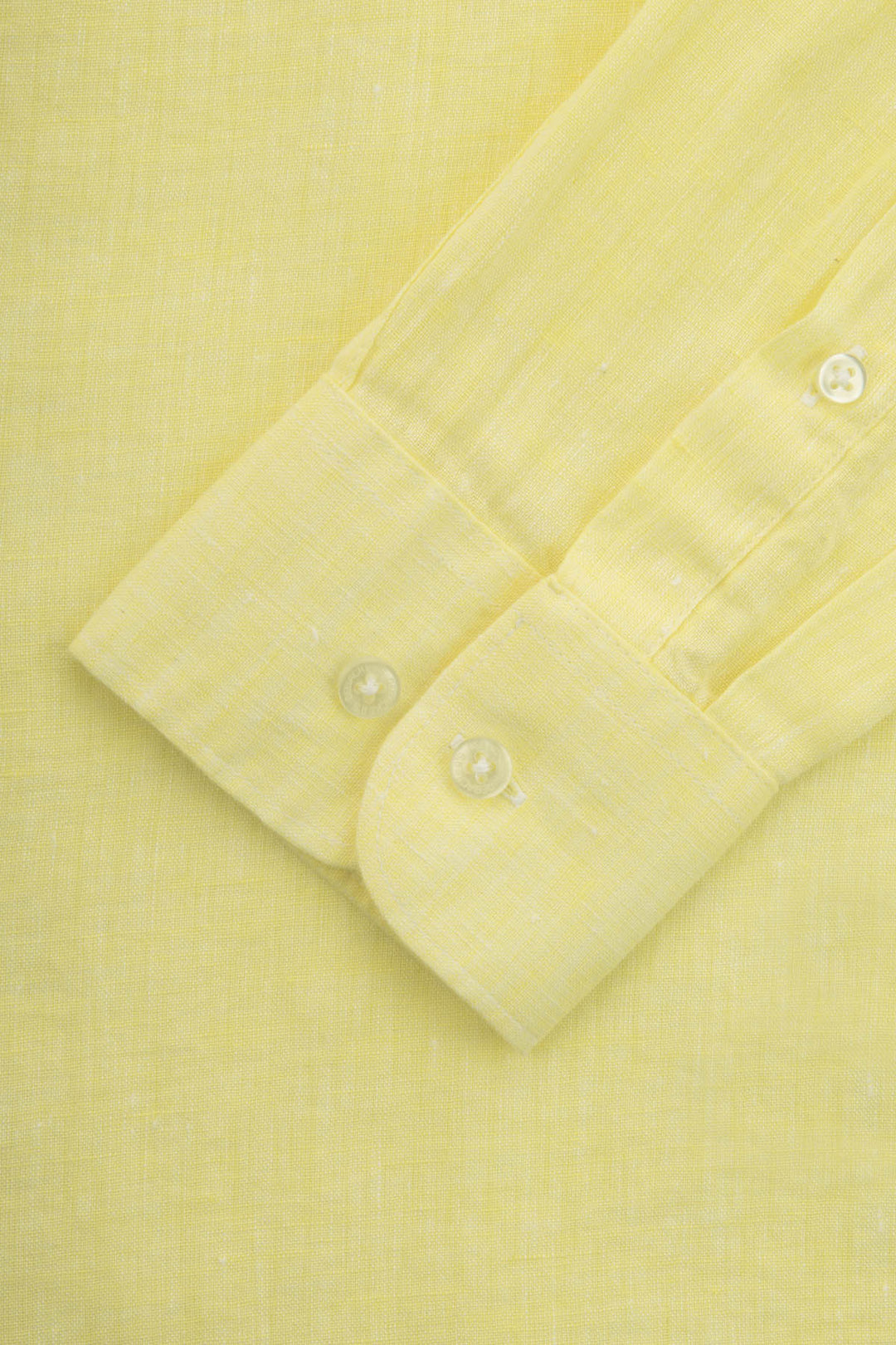 Linen Vanilla Yellow Casual Shirt - 3