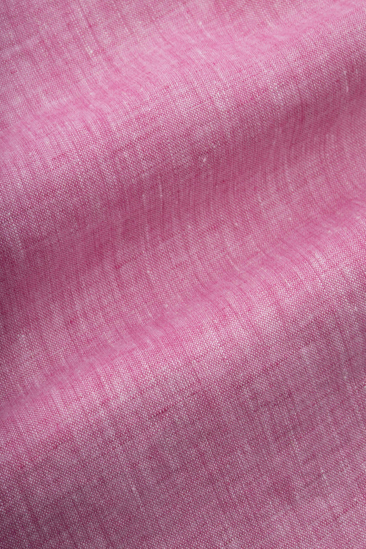 Linen Thulian Pink Casual Shirt - 4