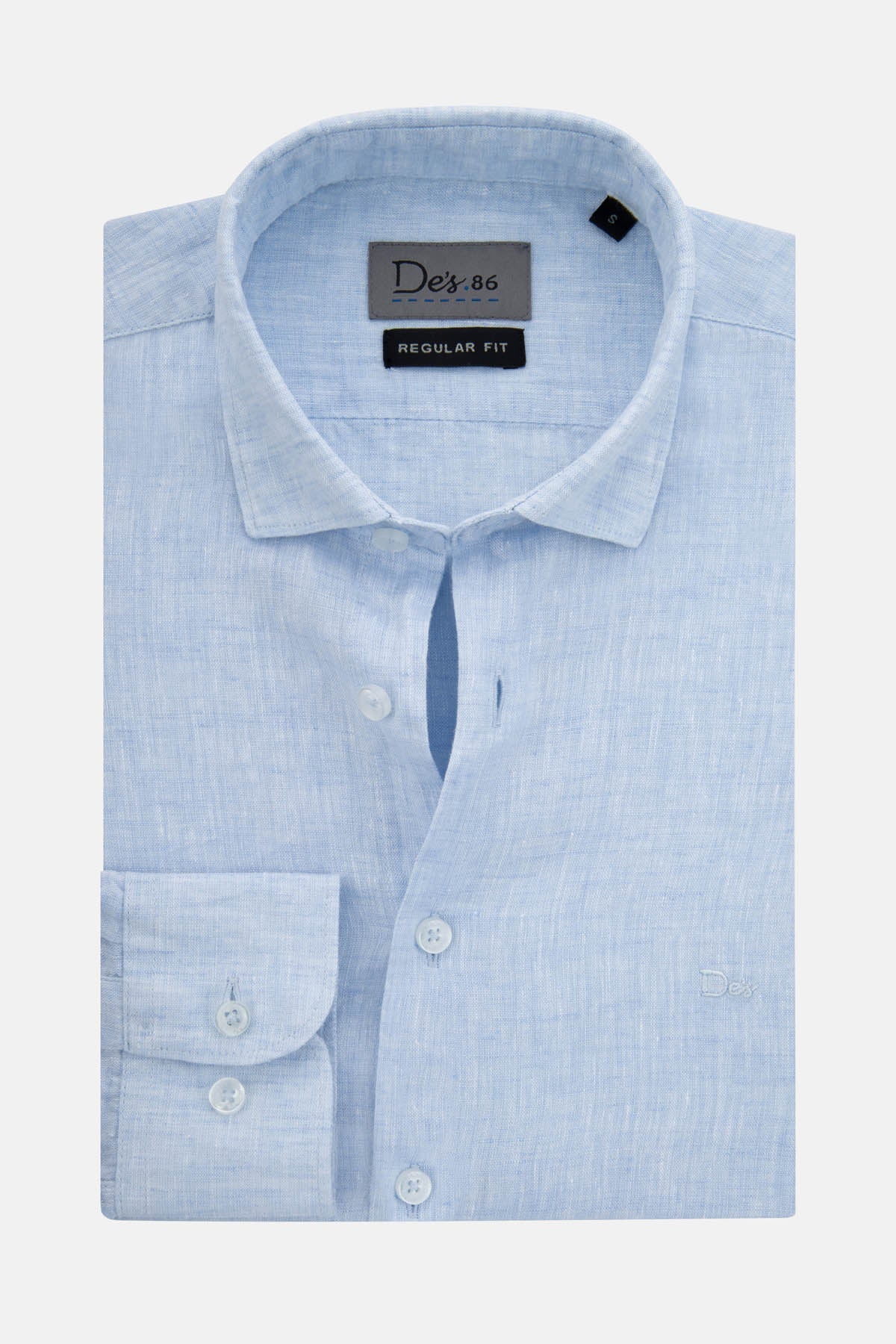 Linen Powder Blue Casual Shirt