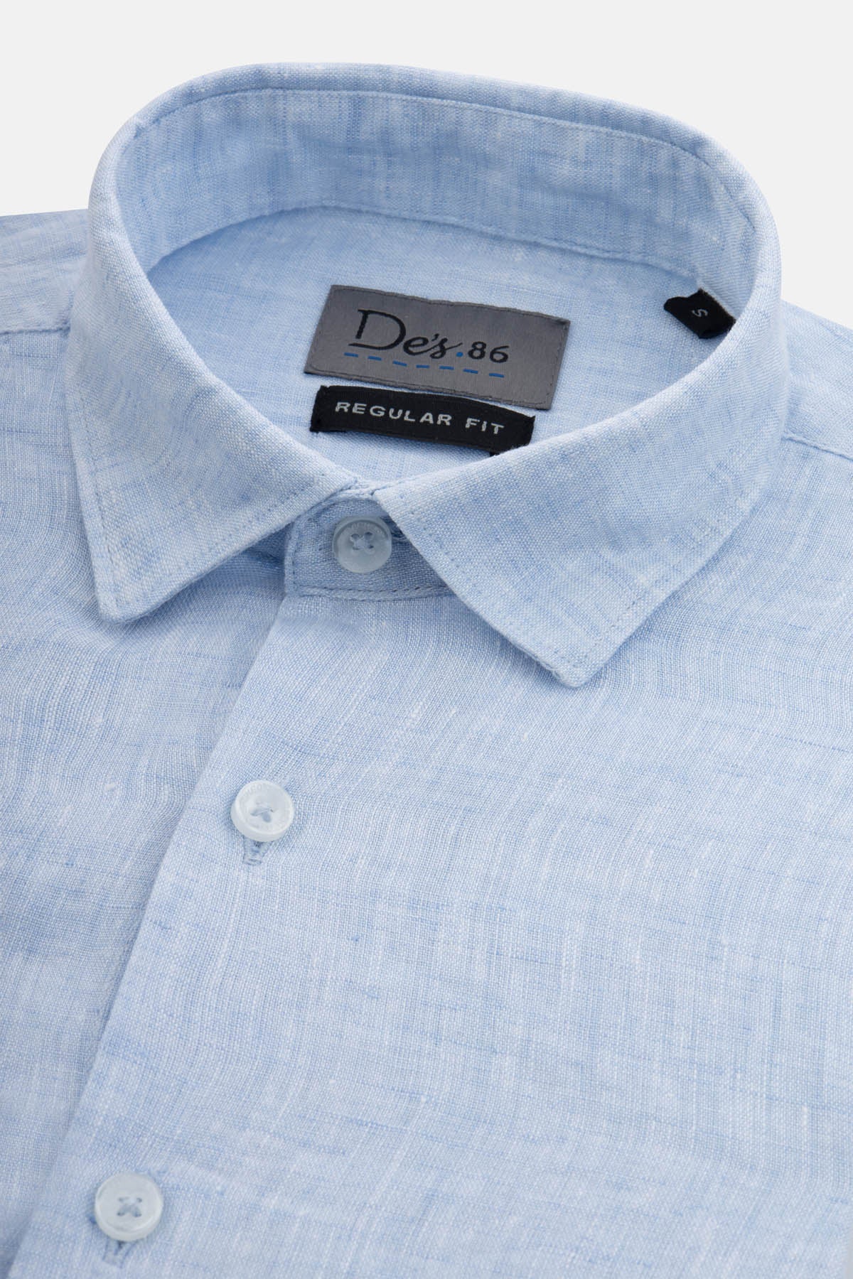 Linen Powder Blue Casual Shirt