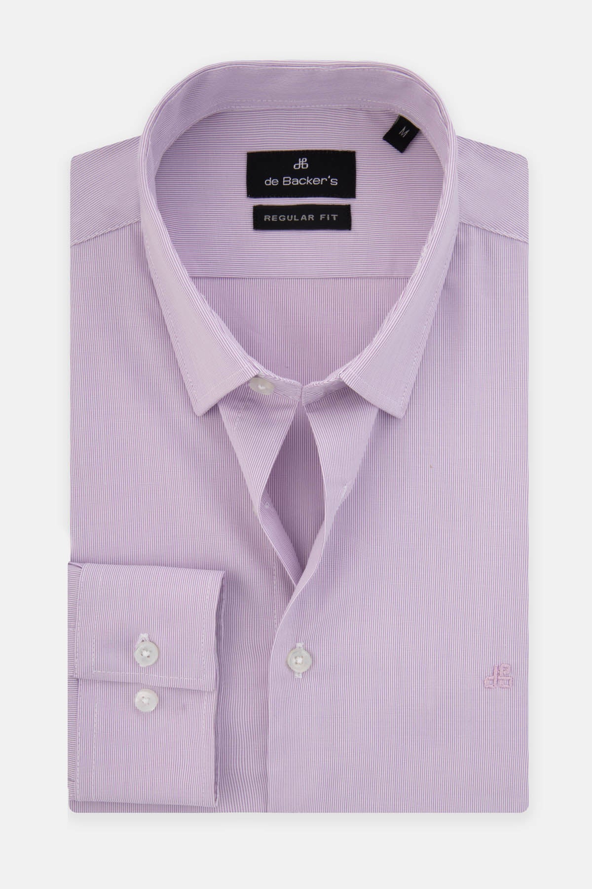 Striped Lavender Gray & White Bamboo Classic Shirt - 1