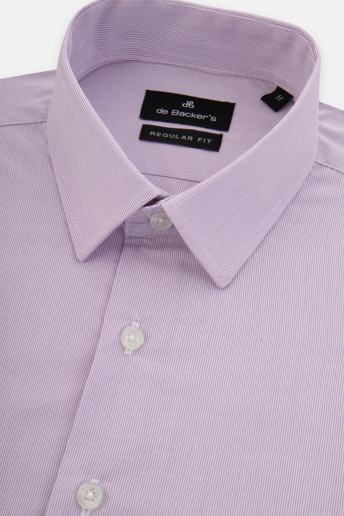 Striped Lavender Gray & White Bamboo Classic Shirt - 2