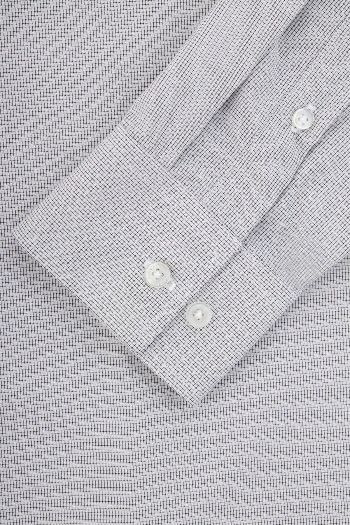 Checked Gray & White Bamboo Classic Shirt - 3