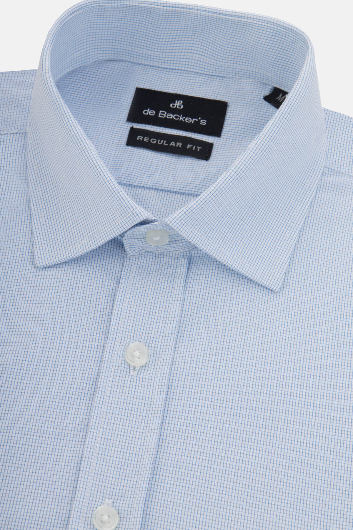 Checked Light-Blue & White  Bamboo Classic Shirt