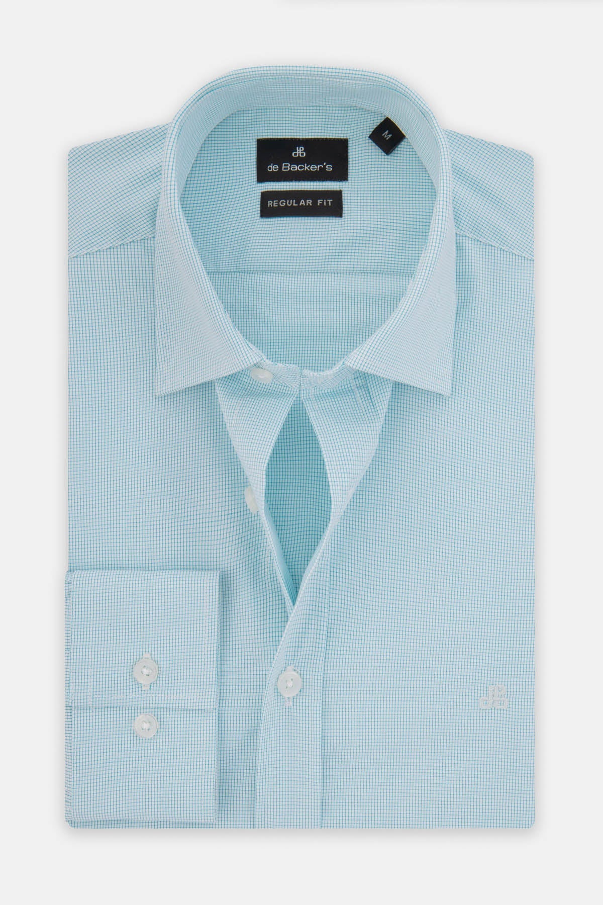 Checked Moonstone Turquoise & White  Bamboo Classic Shirt