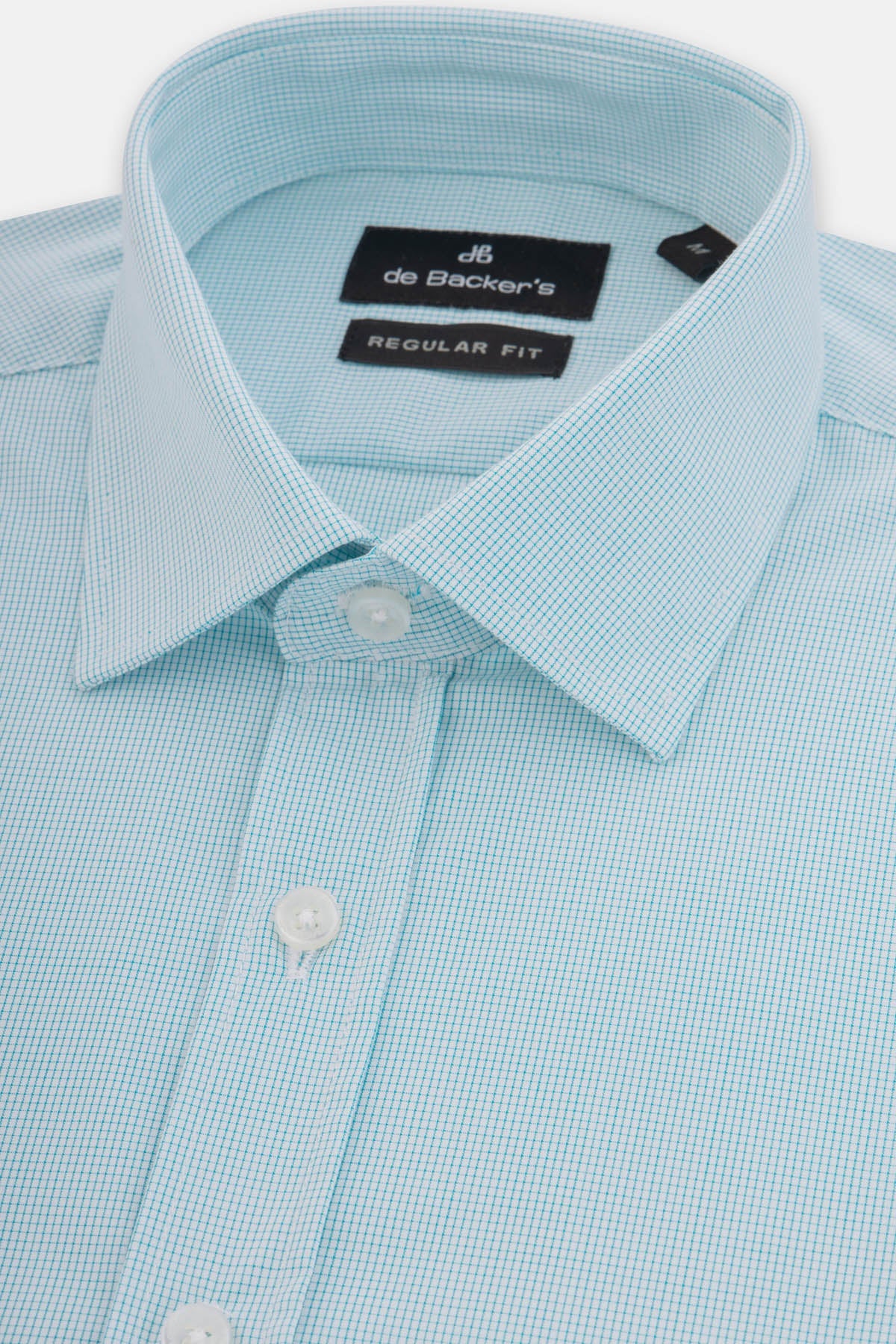 Checked Moonstone Turquoise & White  Bamboo Classic Shirt